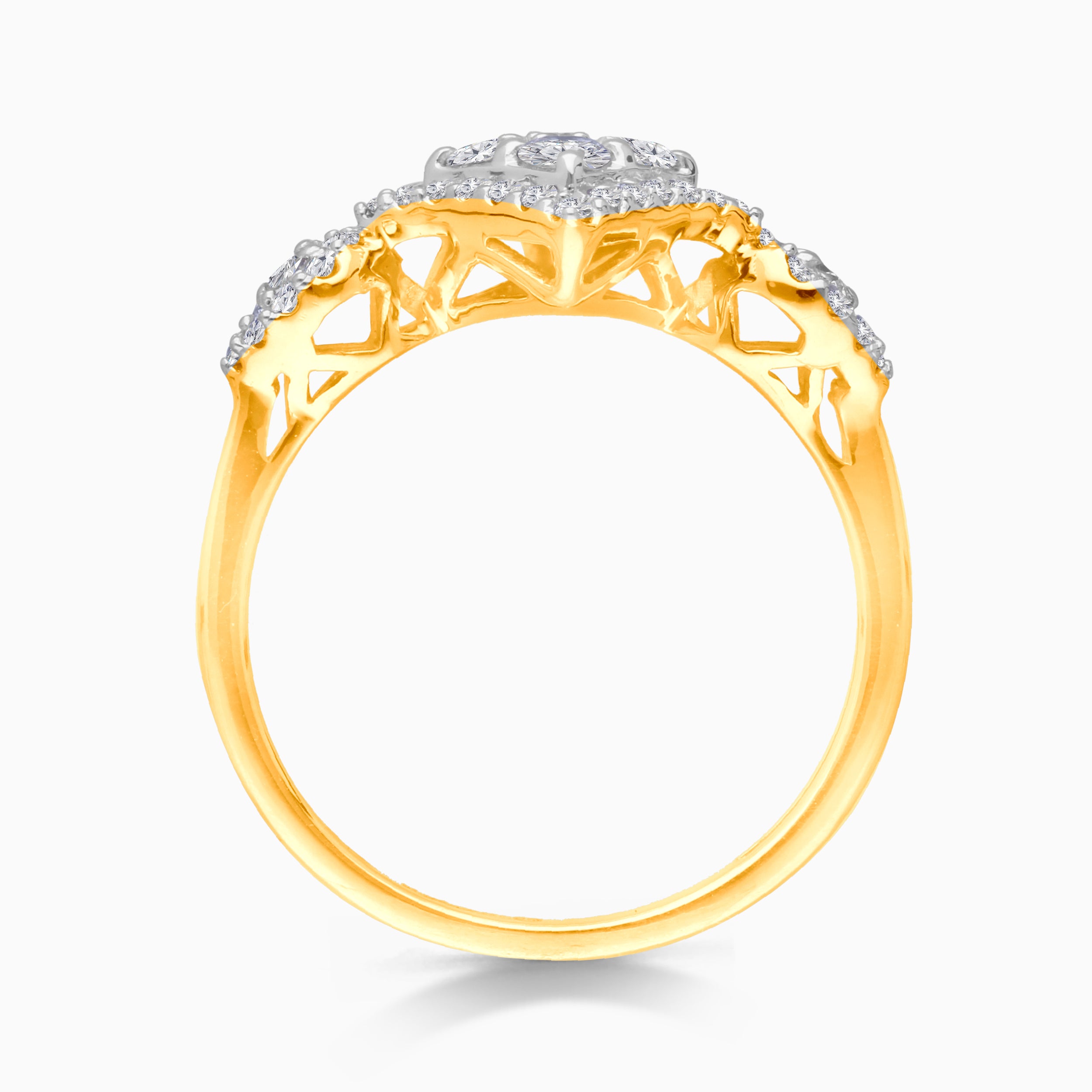 Pave Diamond Princess Mosaic Ring