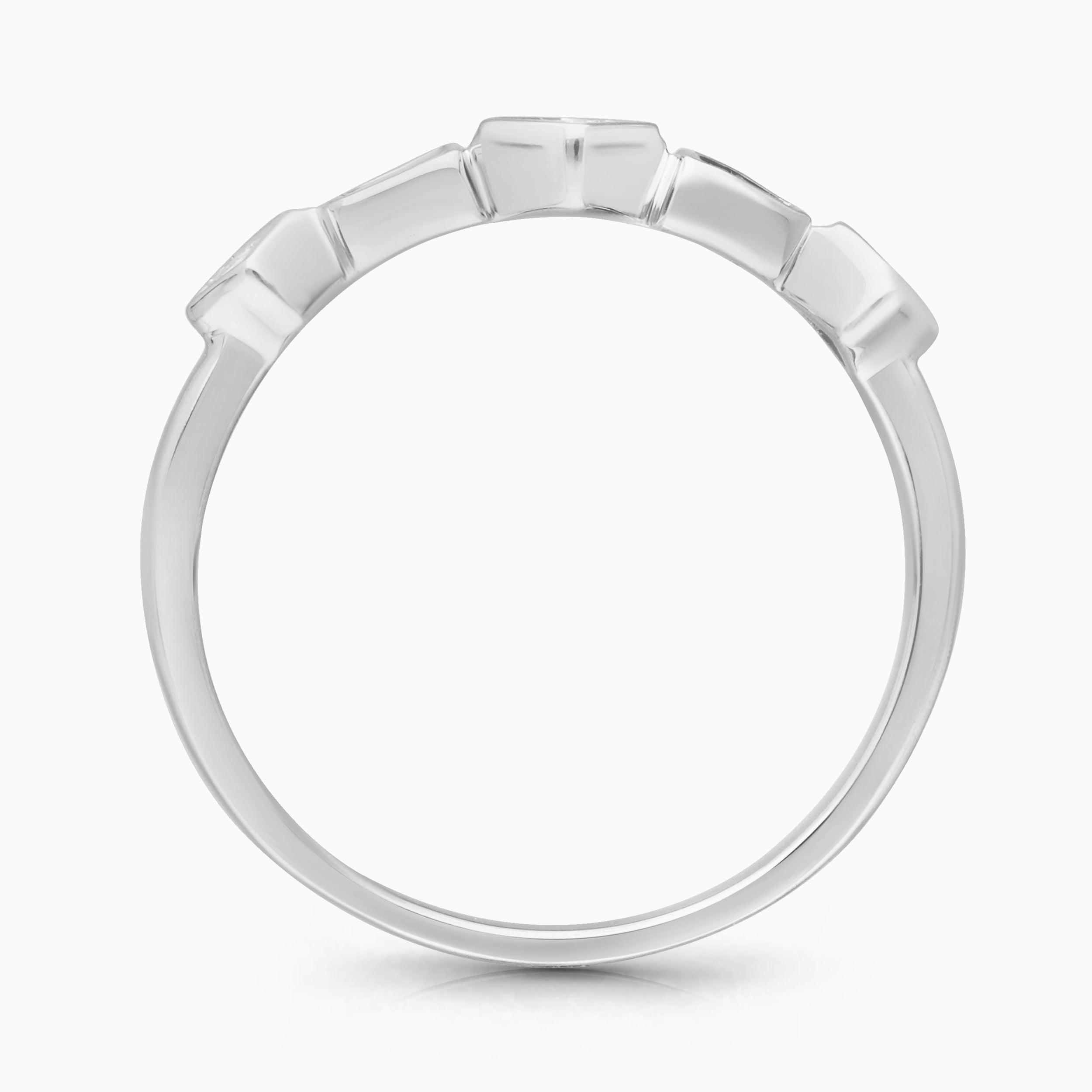 Blue Sapphire and White Diamond Tiara Ring