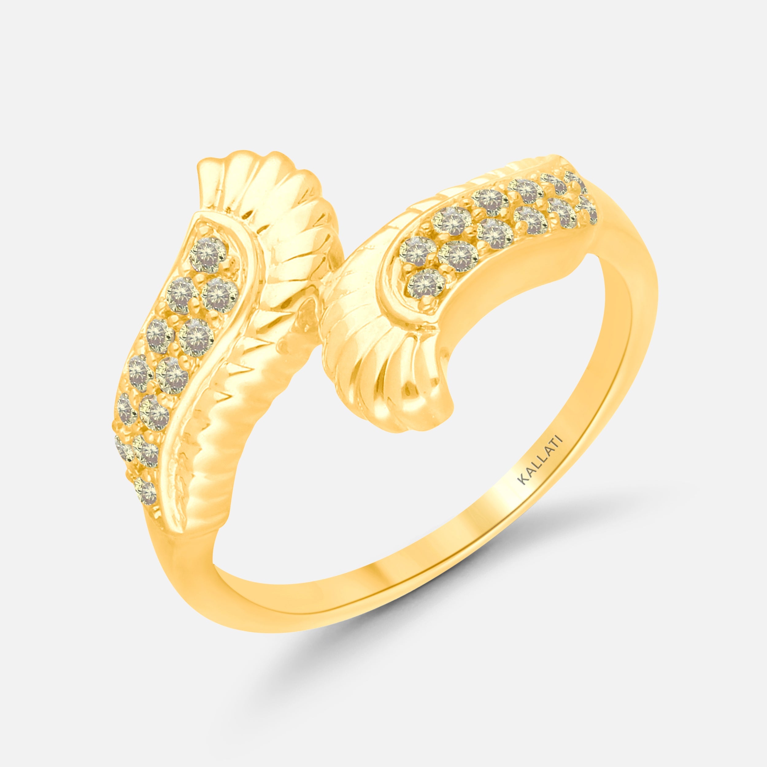 Yellow Diamond Winged Ring GRIFFINESS
