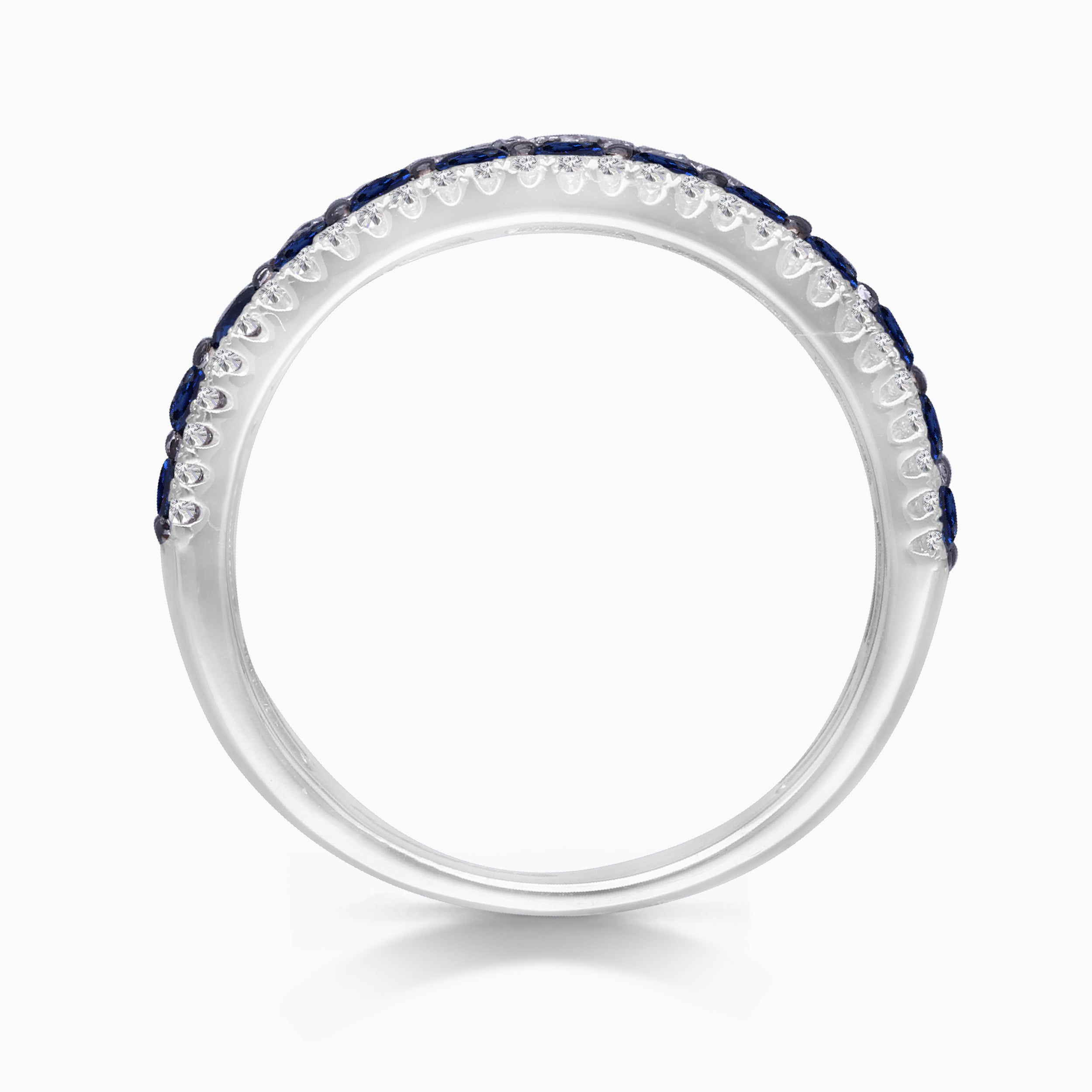 Dual Row Sapphire and Diamond Band