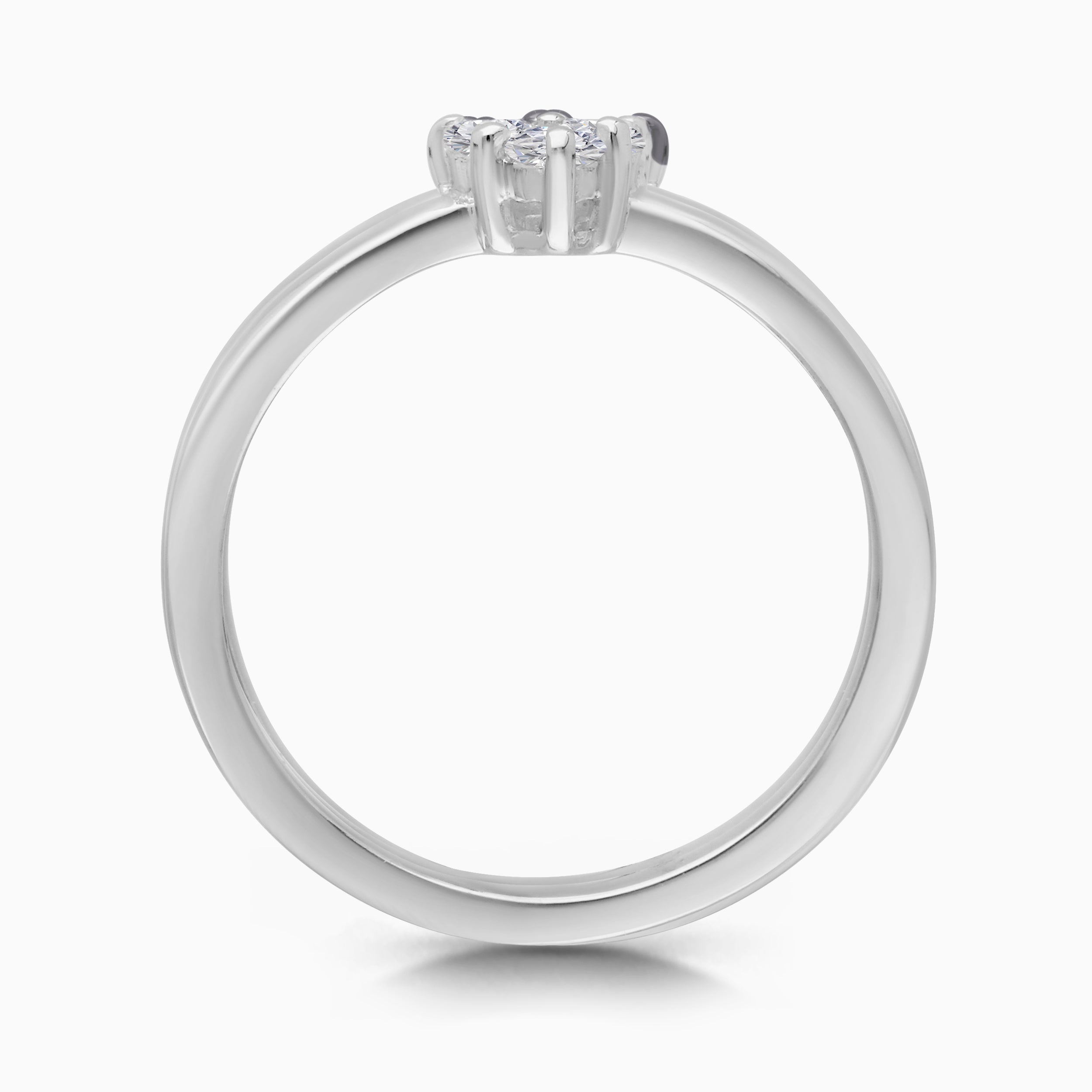 Blue Sapphire and White Diamond Triple Trio Band