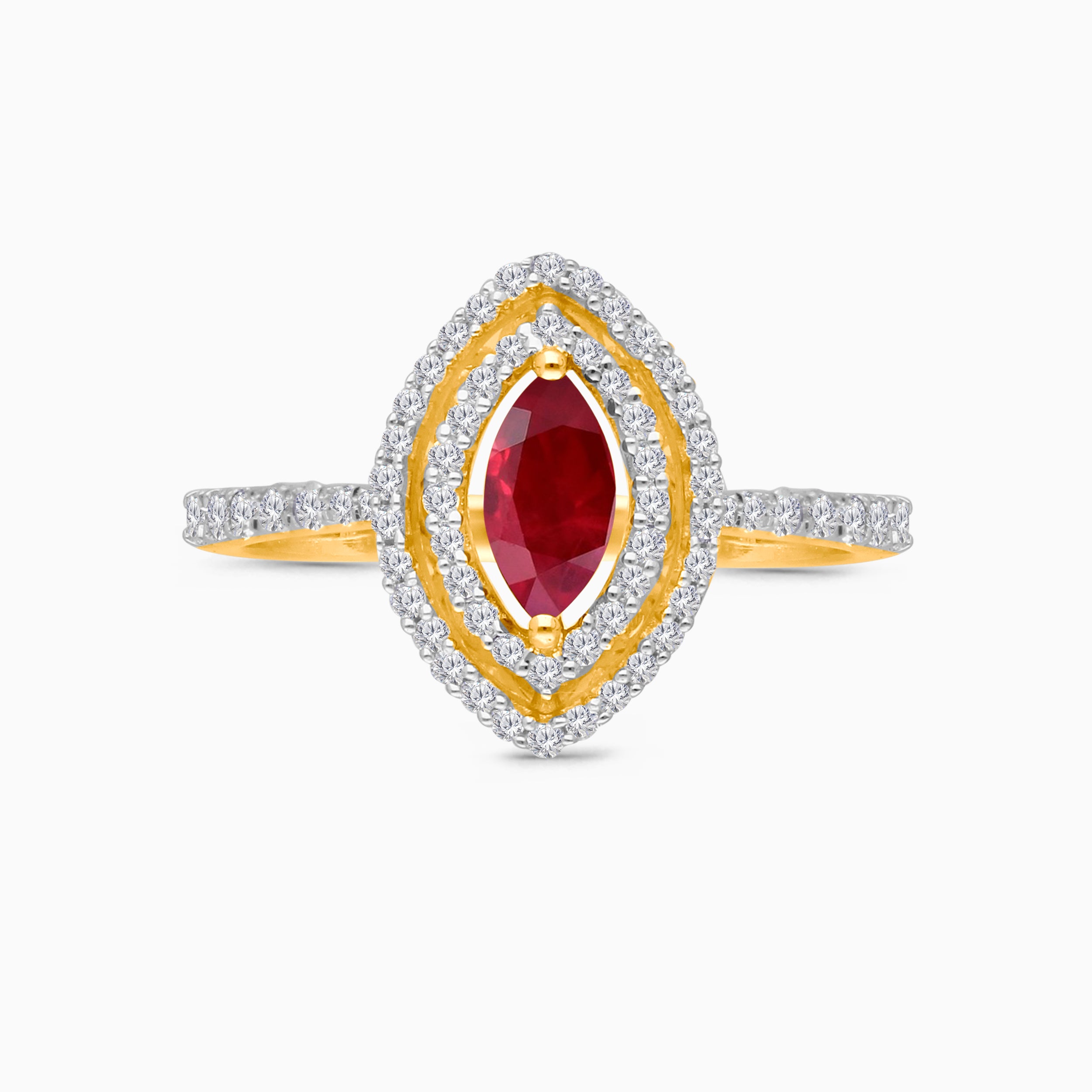 Diamond Marquise Ruby Ring