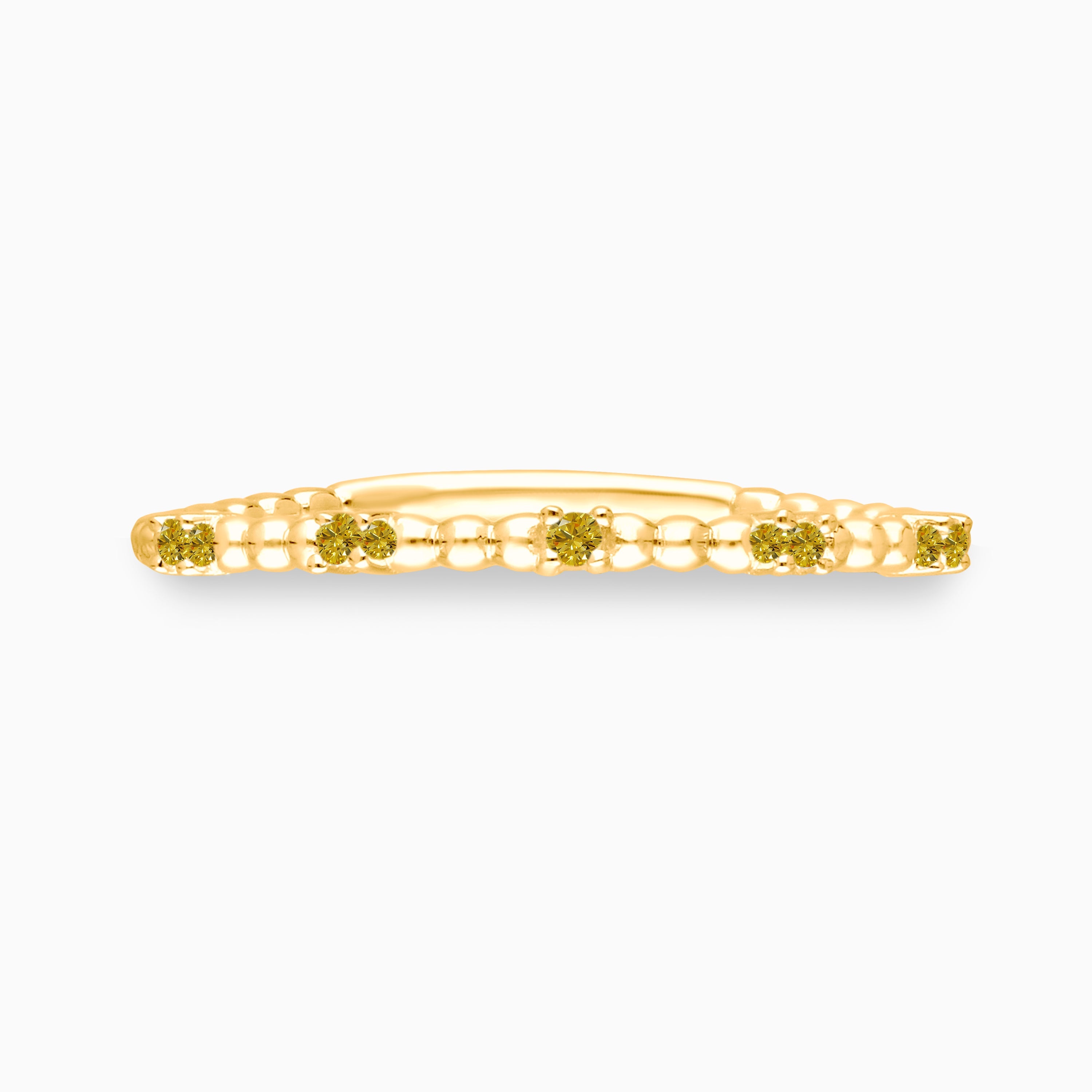 Bubble Yellow Diamond Stacking Ring