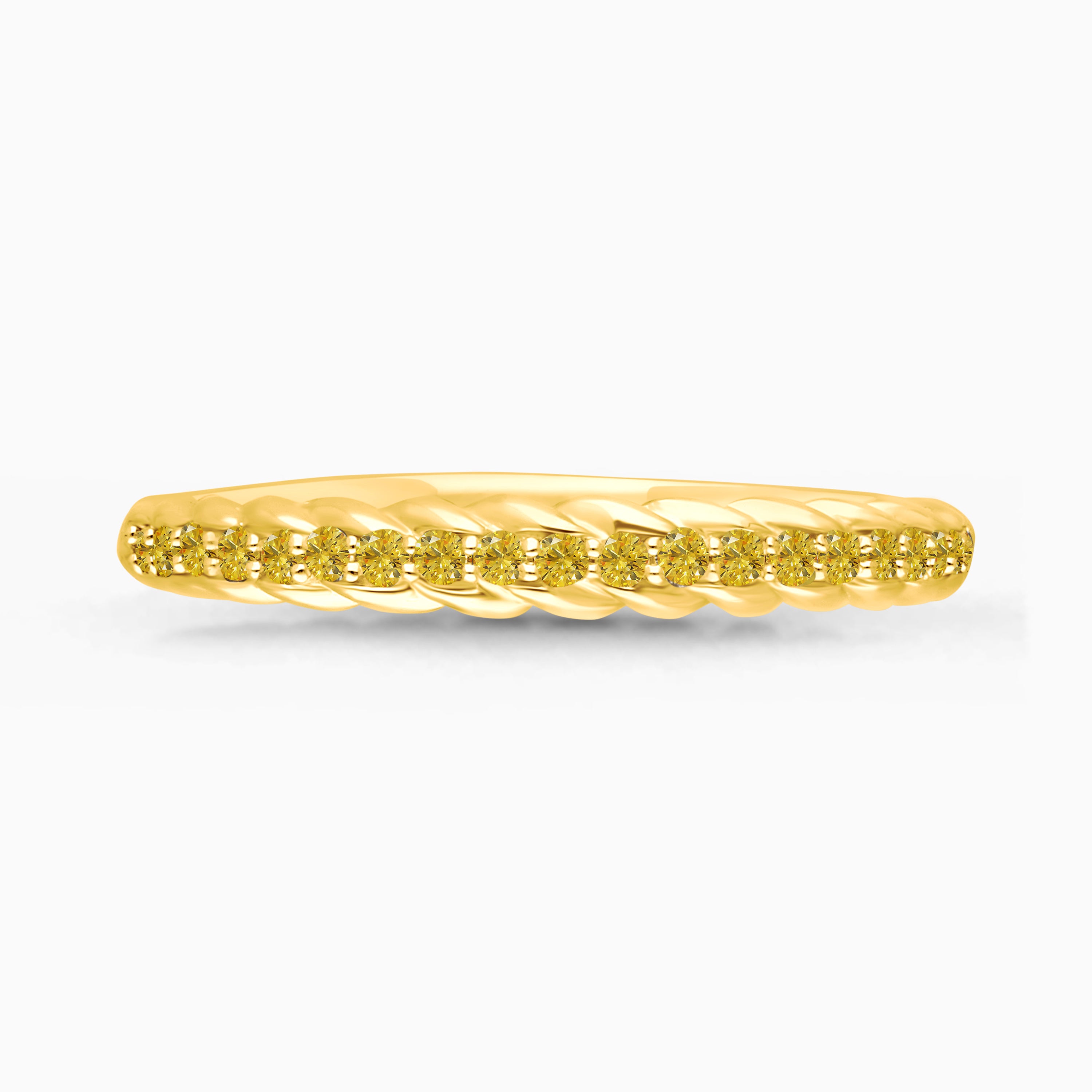 Pave Yellow Diamond Band