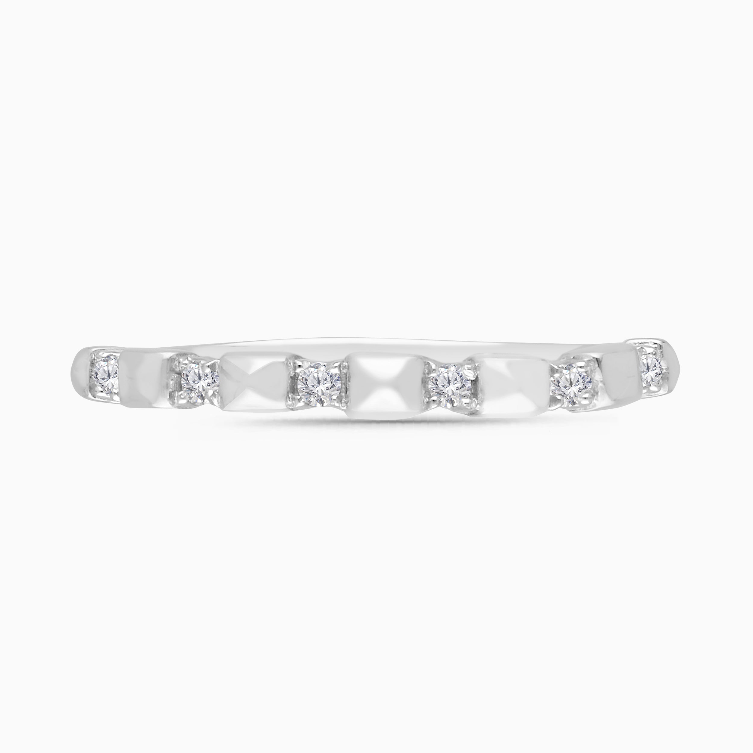 Geometric Diamond Stacking Ring