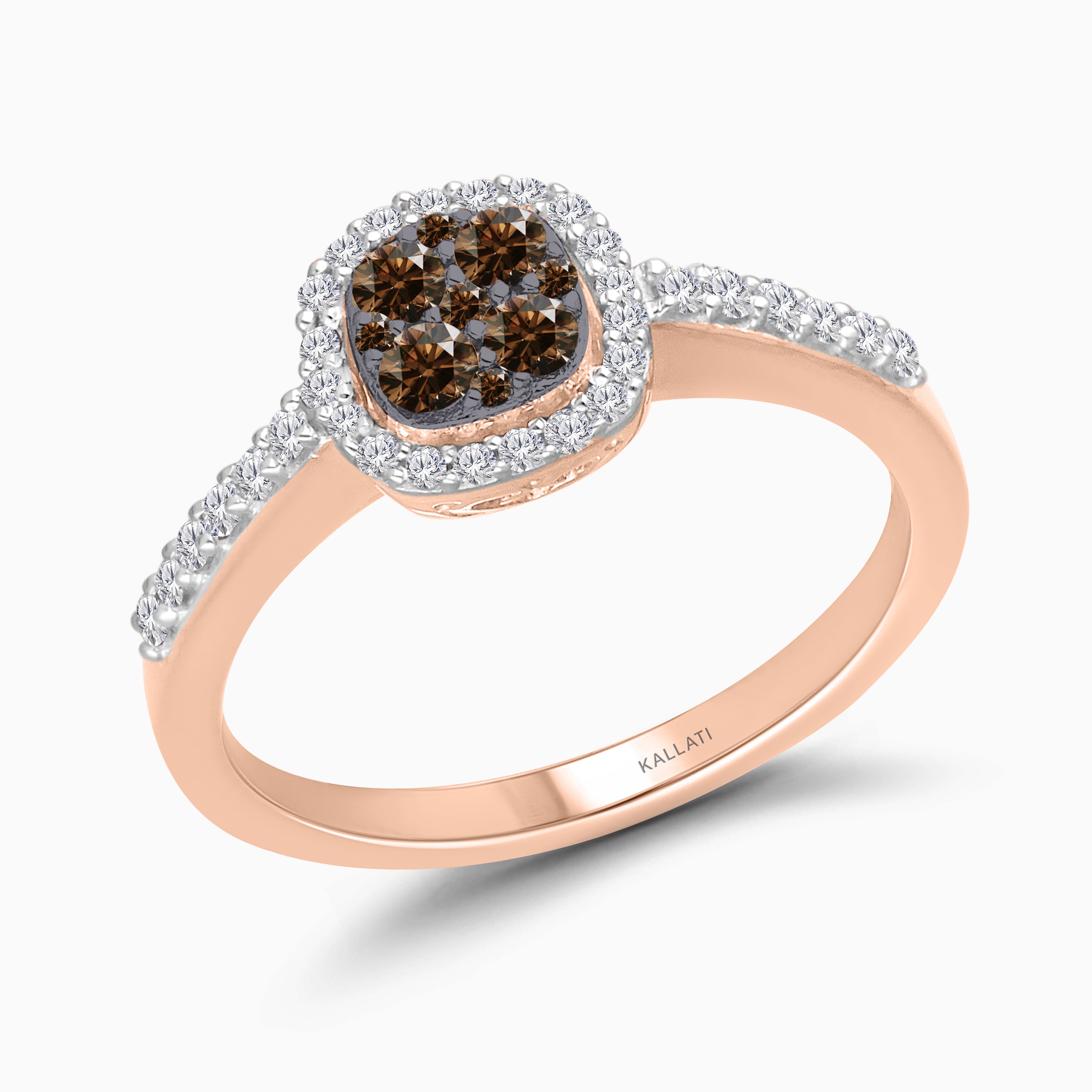 Diamond Mosaic Cushion Cut Ring