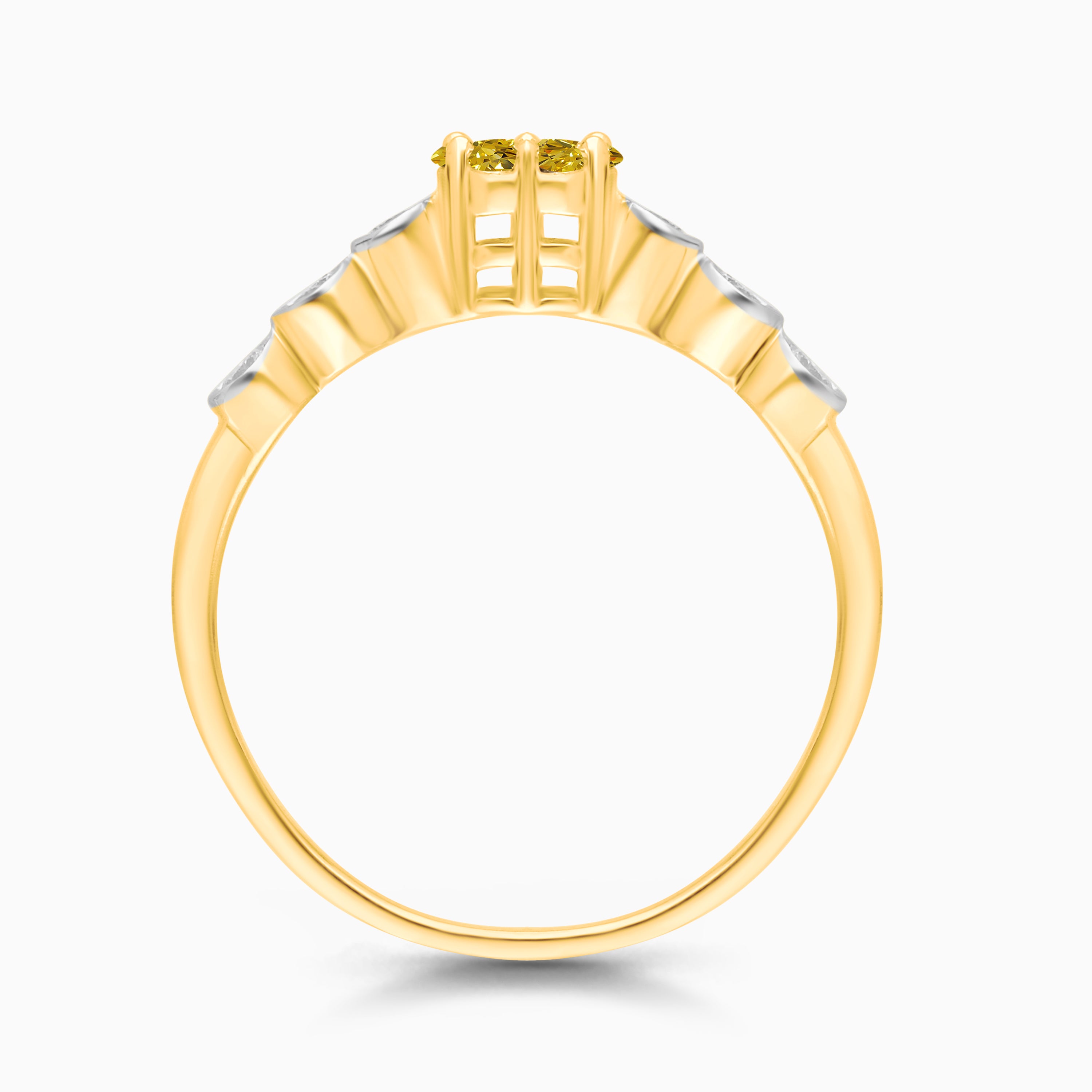 Cluster Bubbles Yellow Diamond Ring