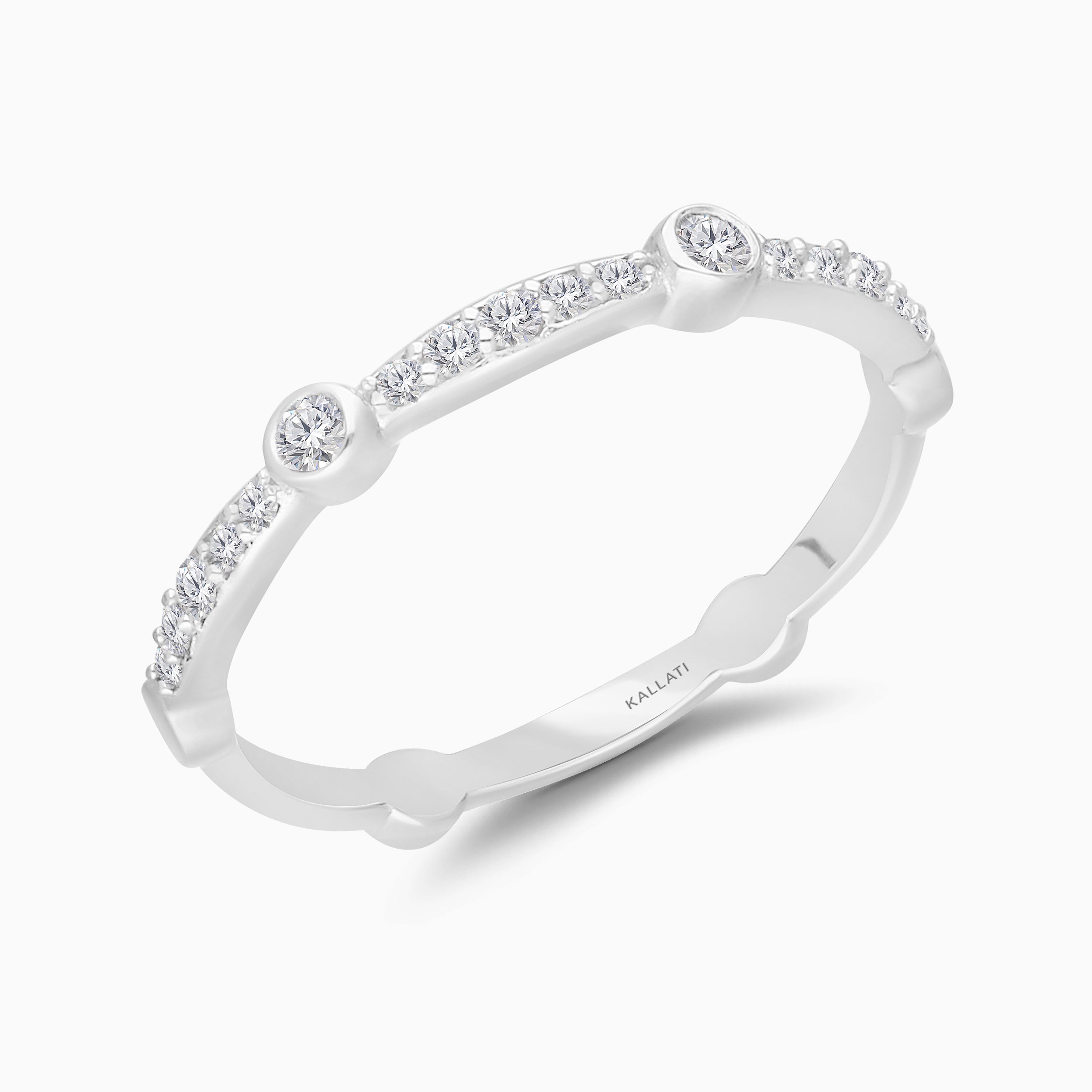 Bubble Diamond Pave Band