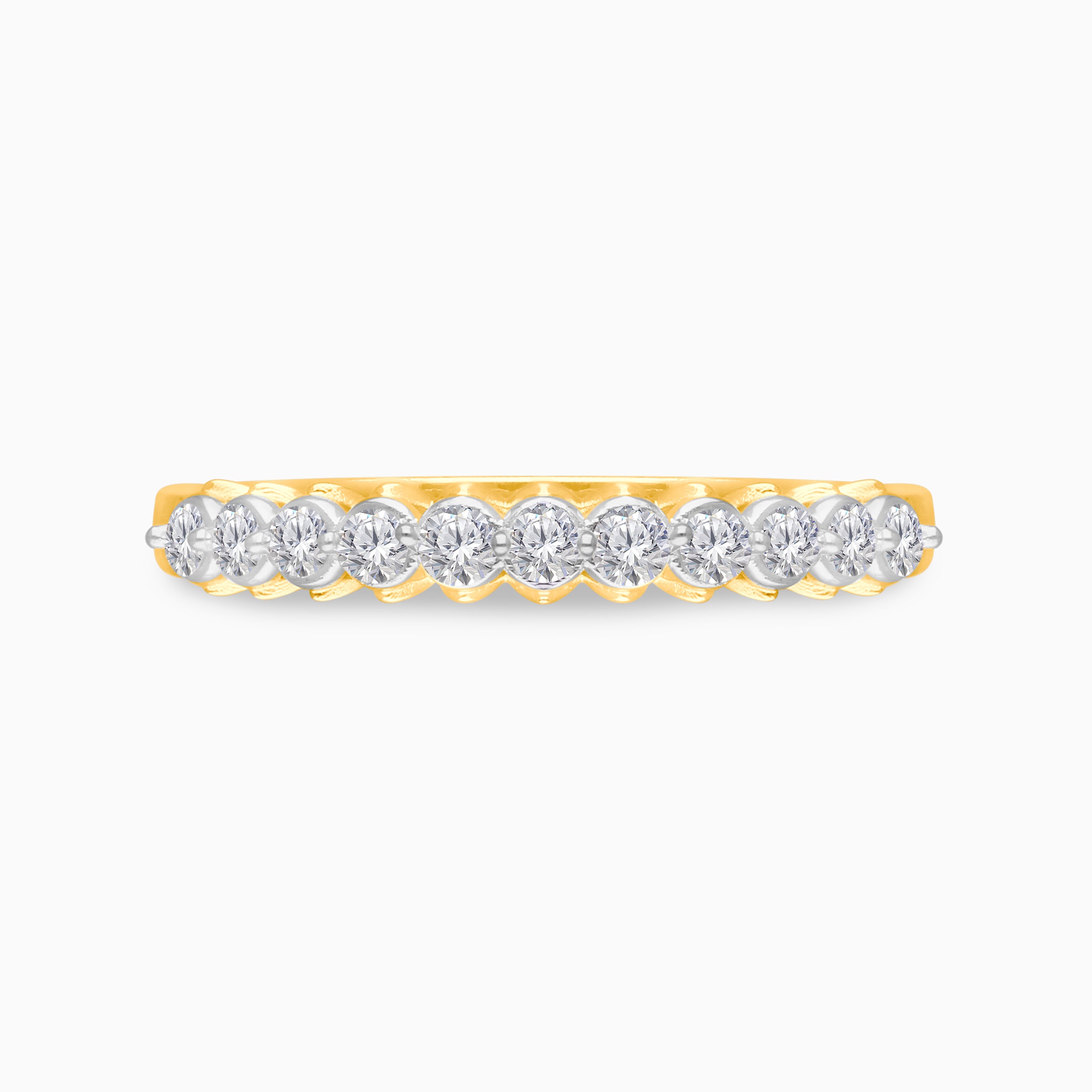 Scalloped Diamond Eternity Band