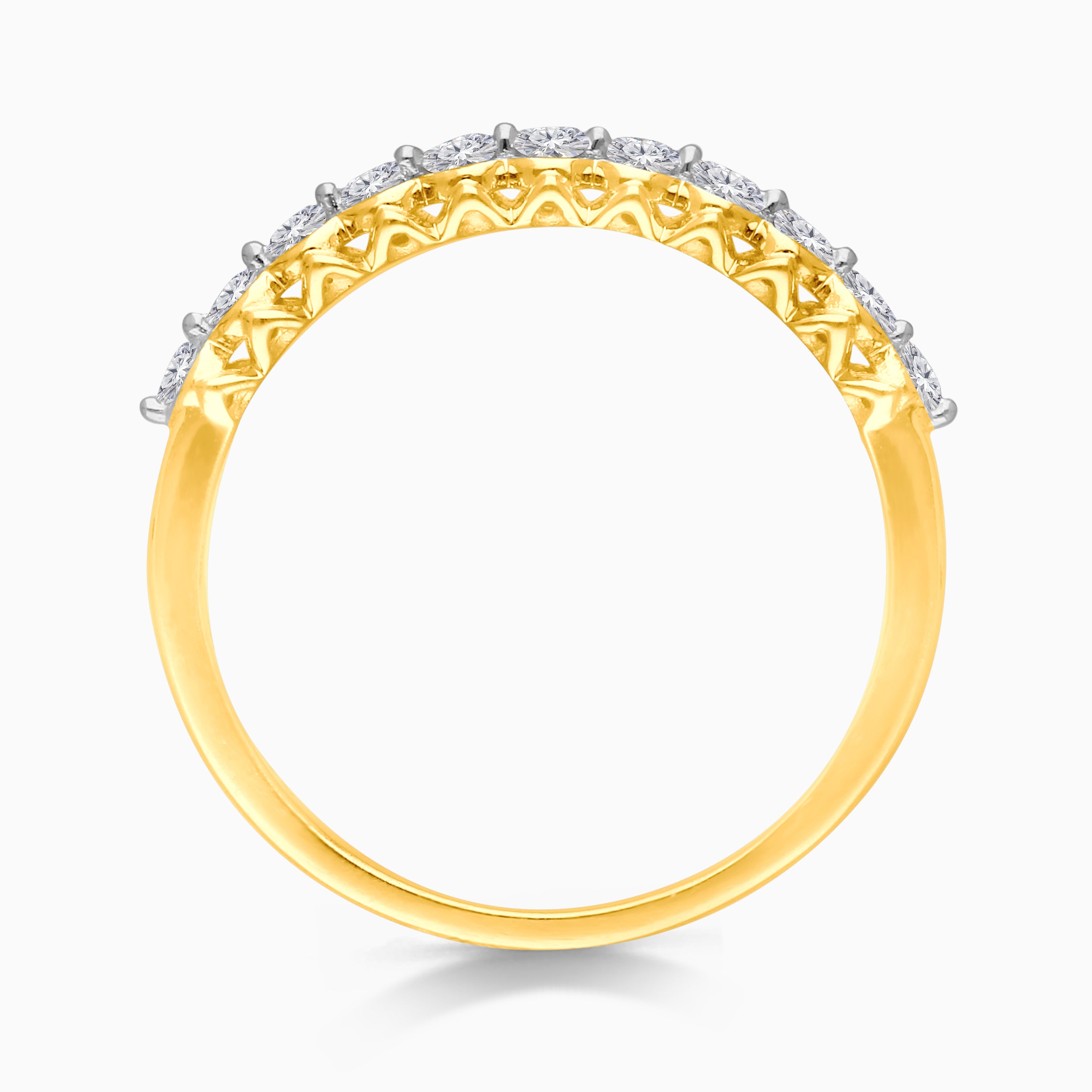 Scalloped Diamond Eternity Band