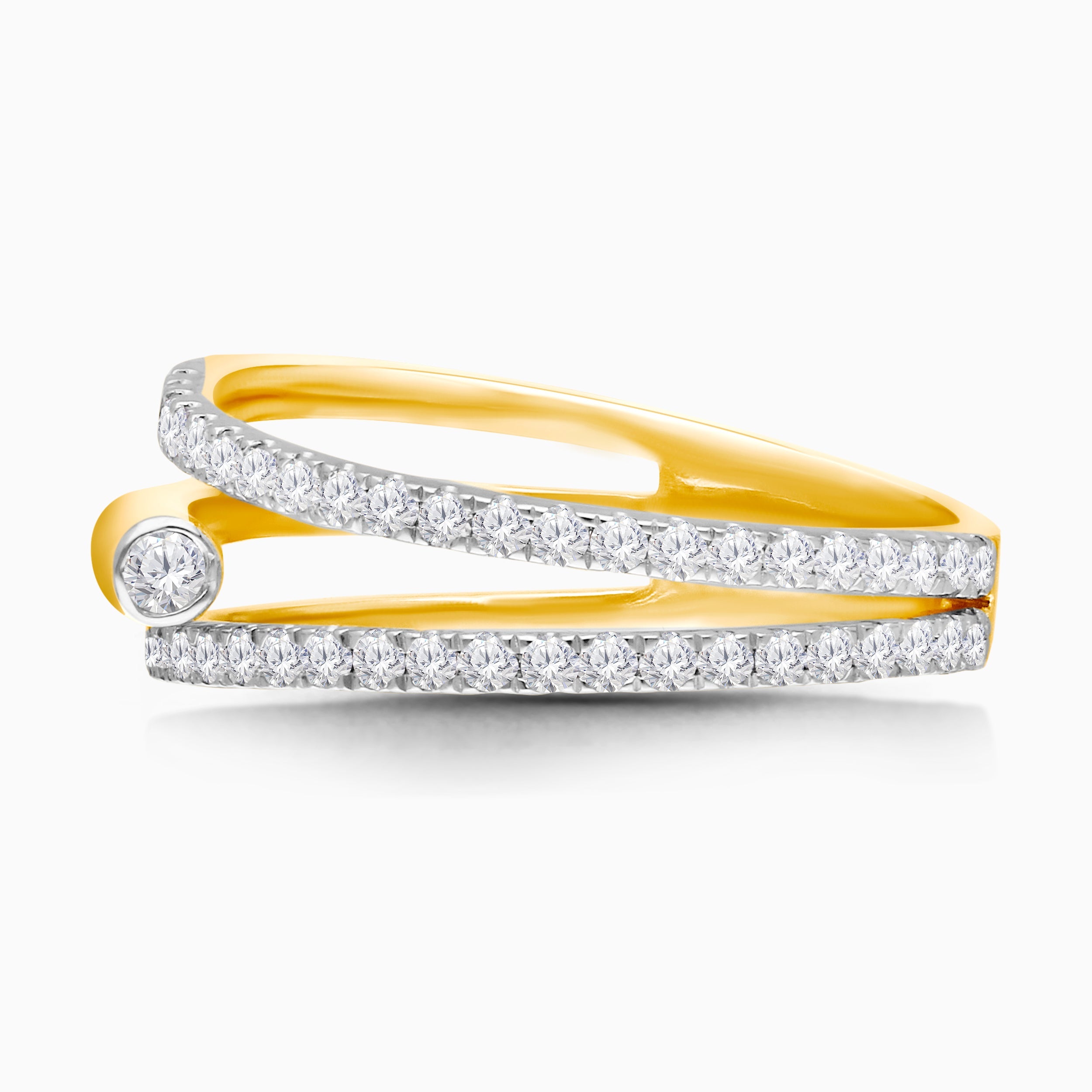 Diamond Corkscrew Ring