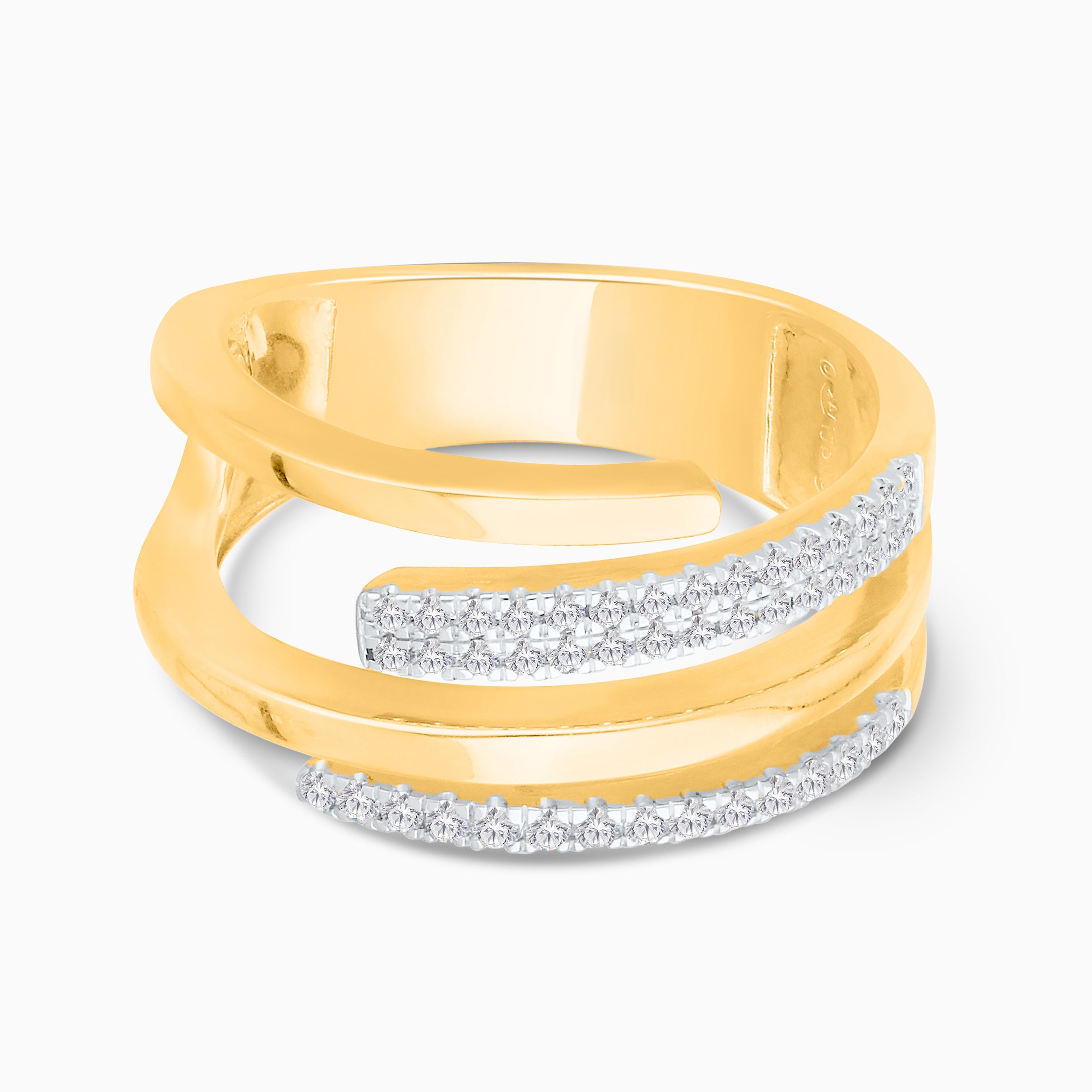 Interlocked Pave Diamond Band