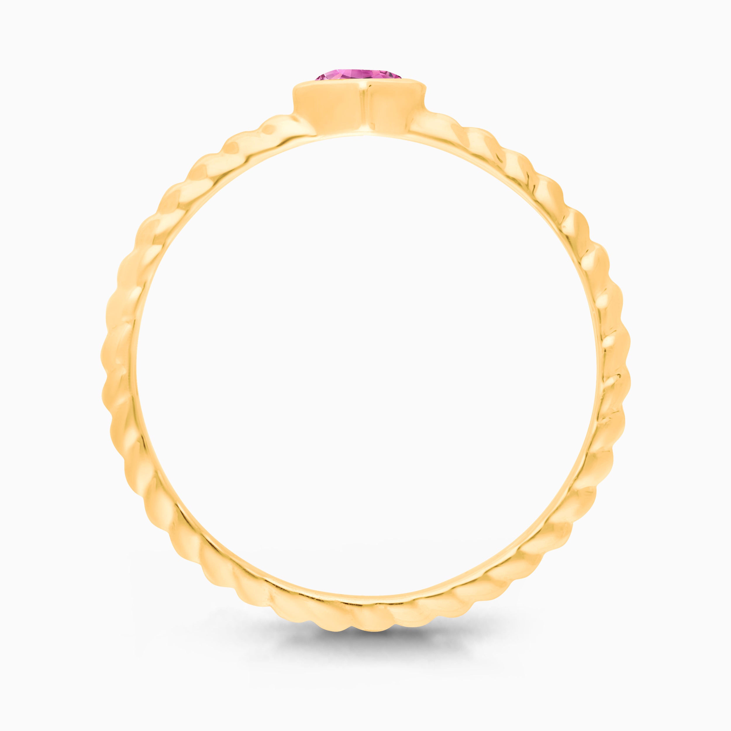 Pink Sapphire Heart Ring