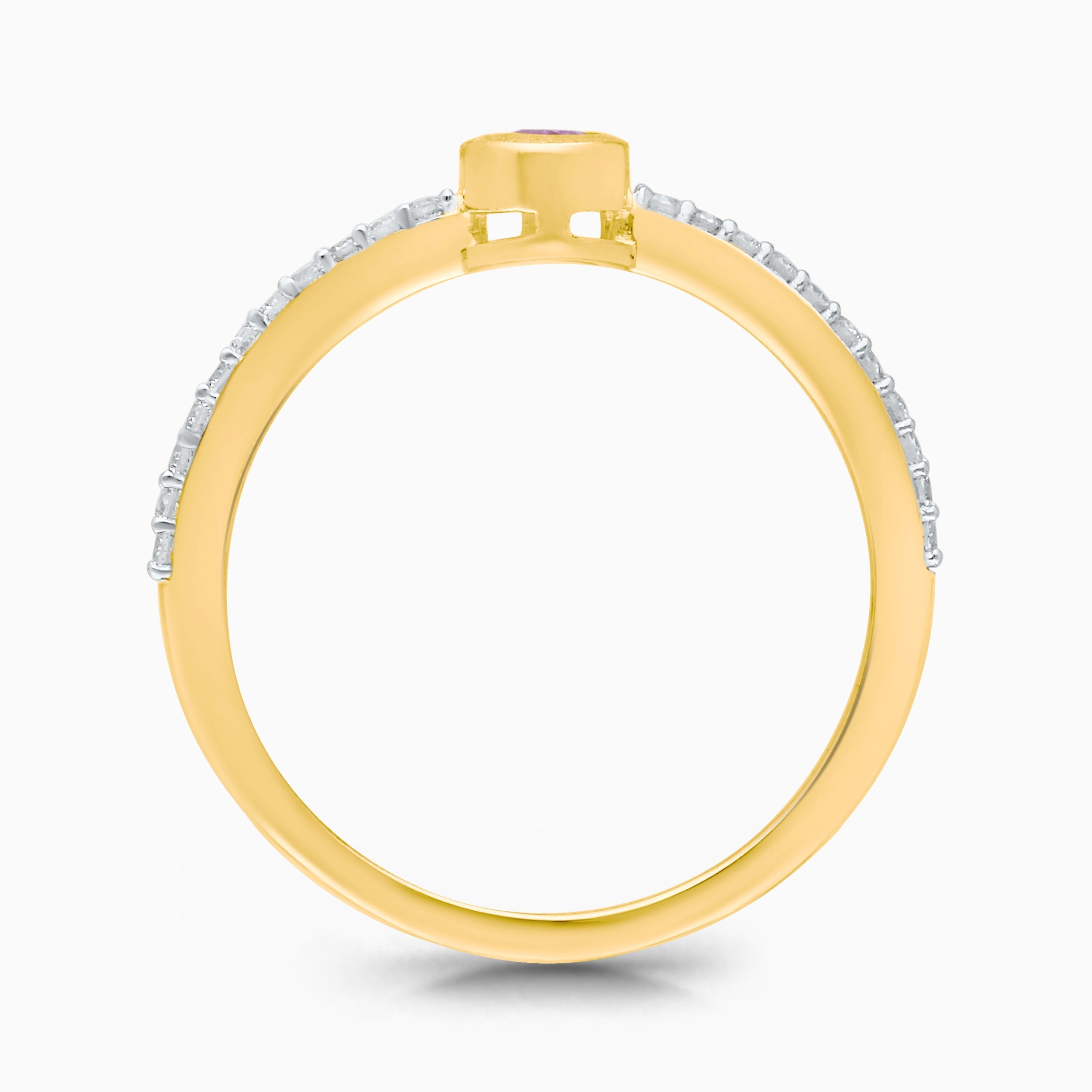 Pear Pink Sapphire Diamond Ring