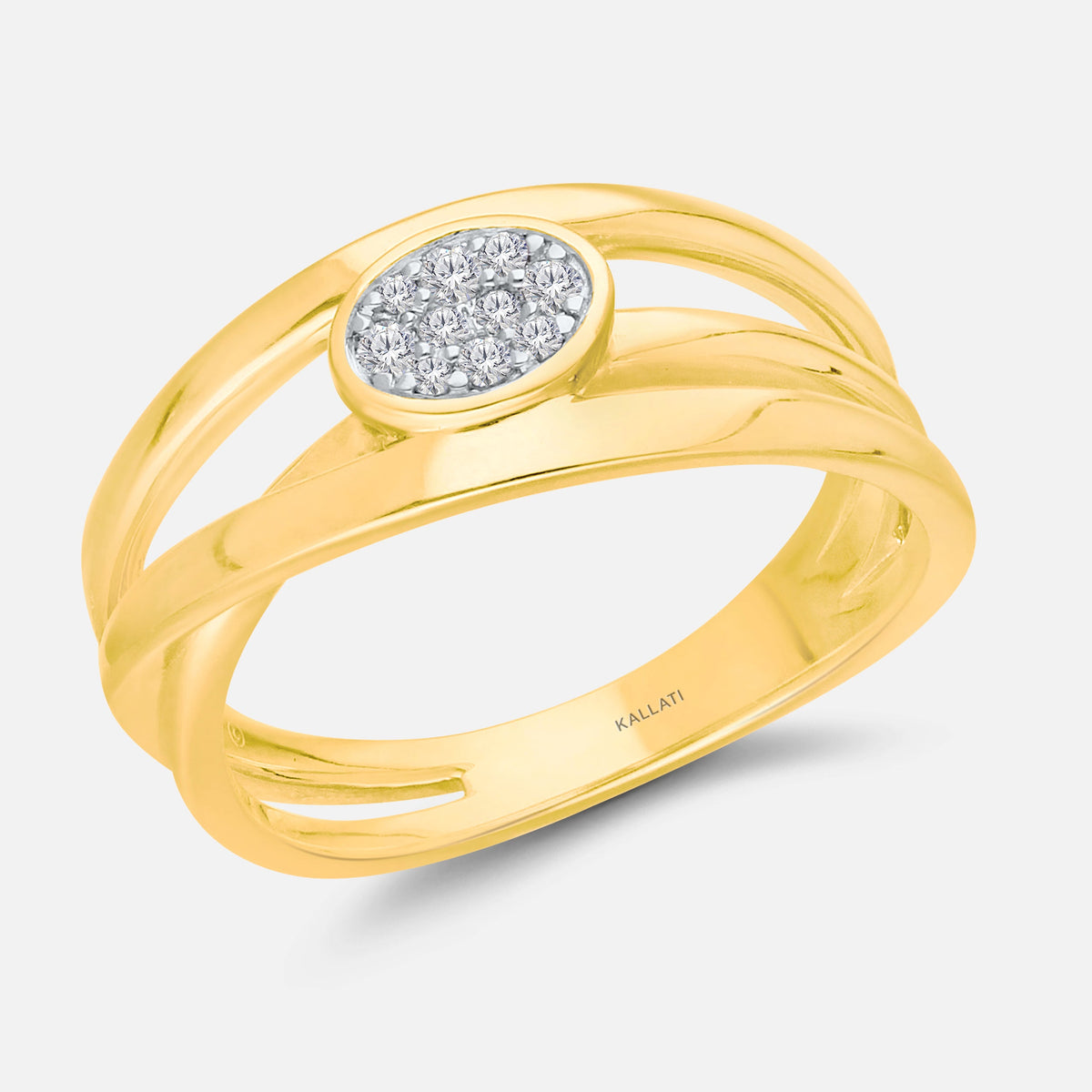 Circle of Diamonds Gold Band BOLD GOLD