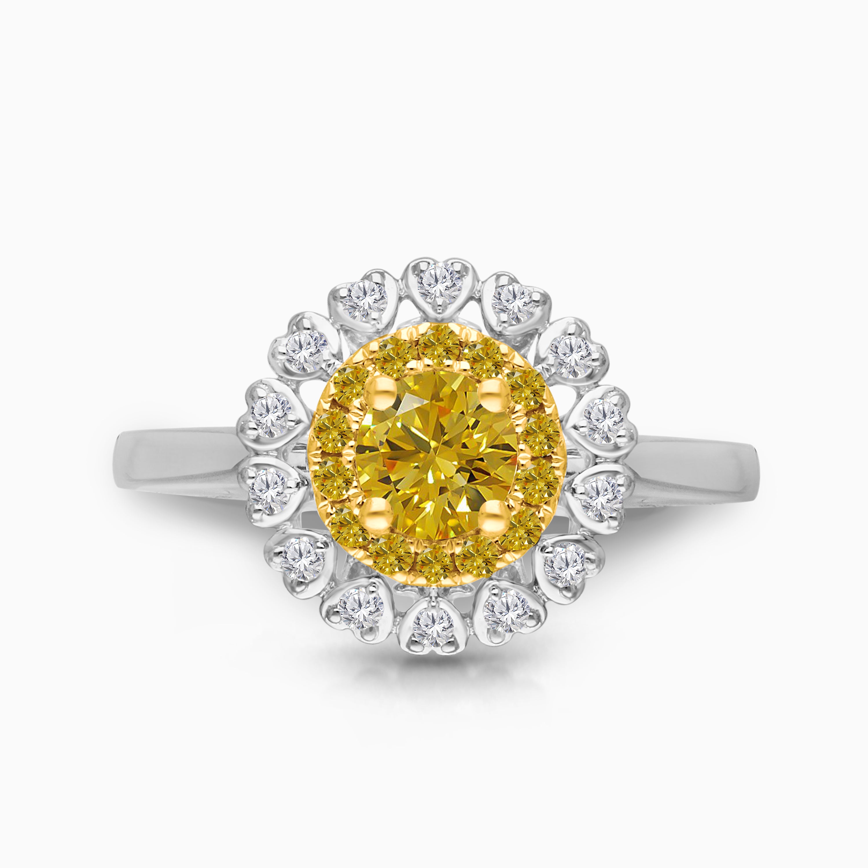Solstice Yellow & White Diamond Ring