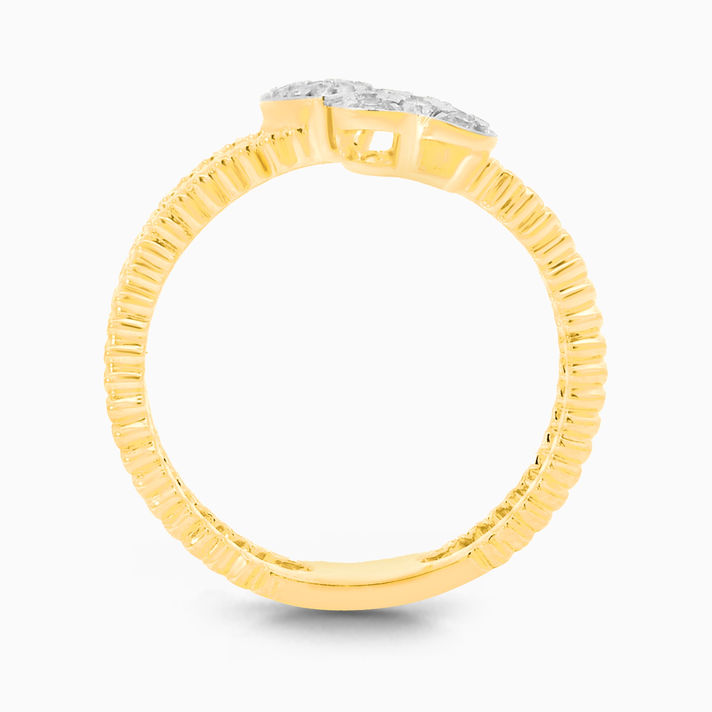 Inverse Diamond Heart Ring