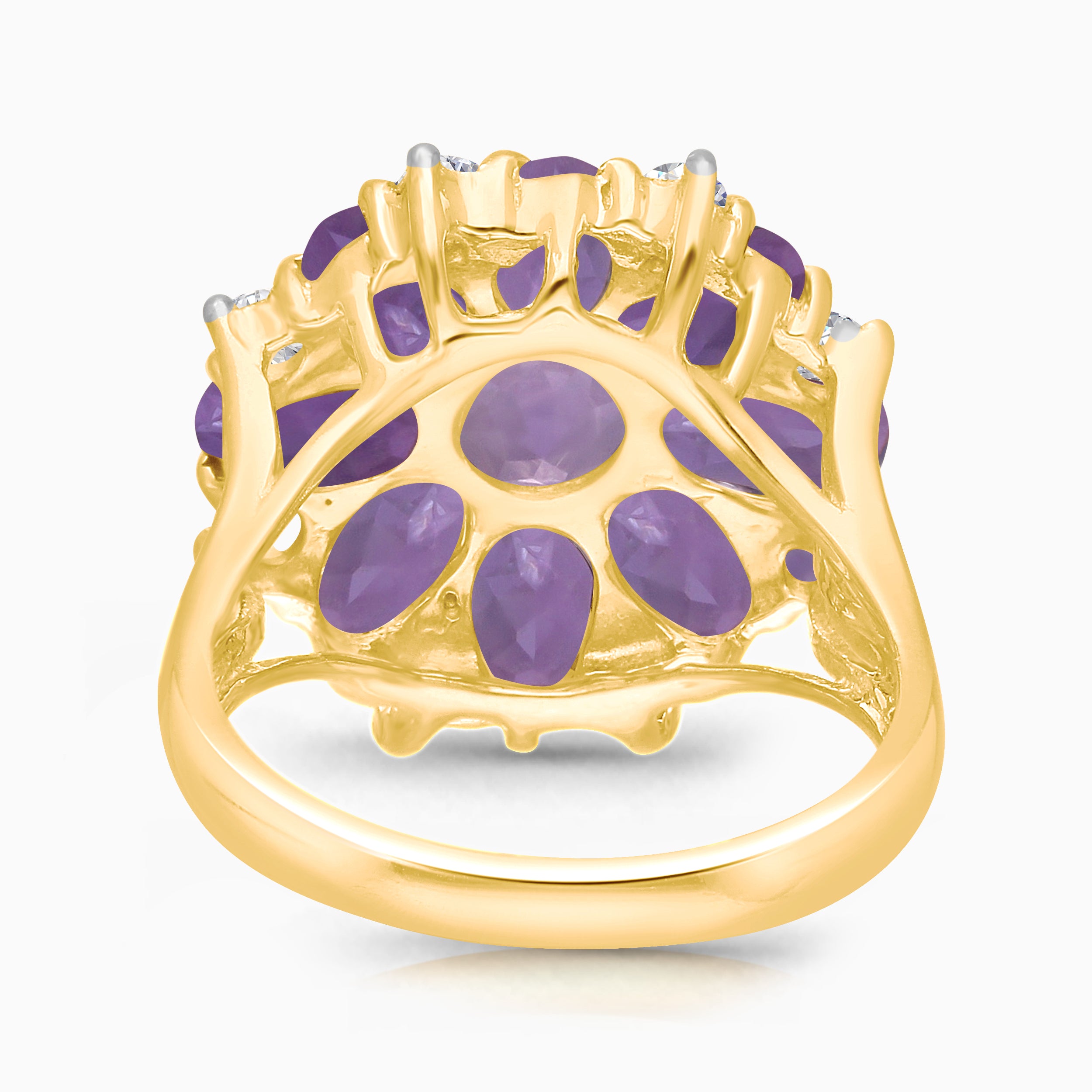 Peony Amethyst & Diamond Ring