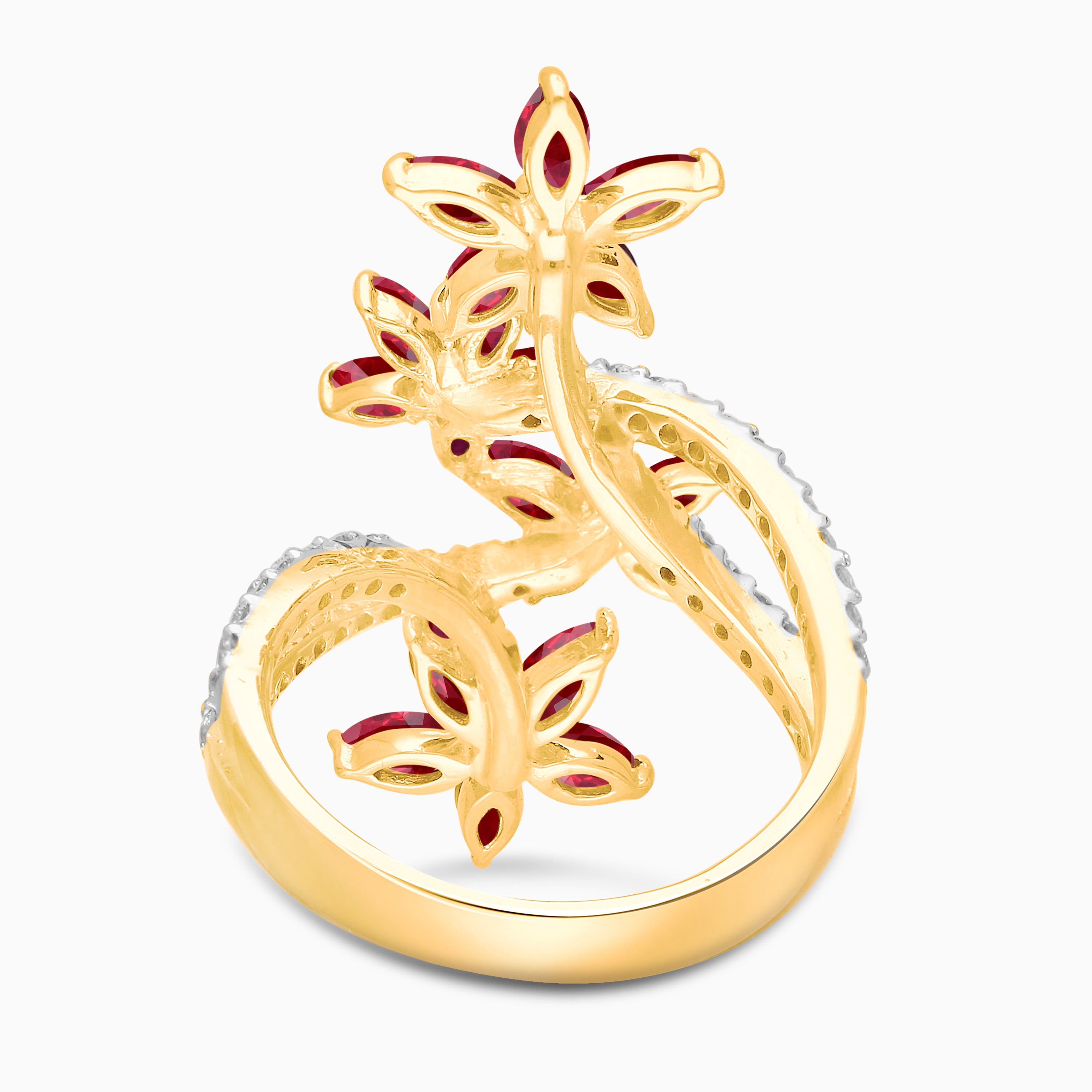 Flower Garden Ruby & Diamond Ring