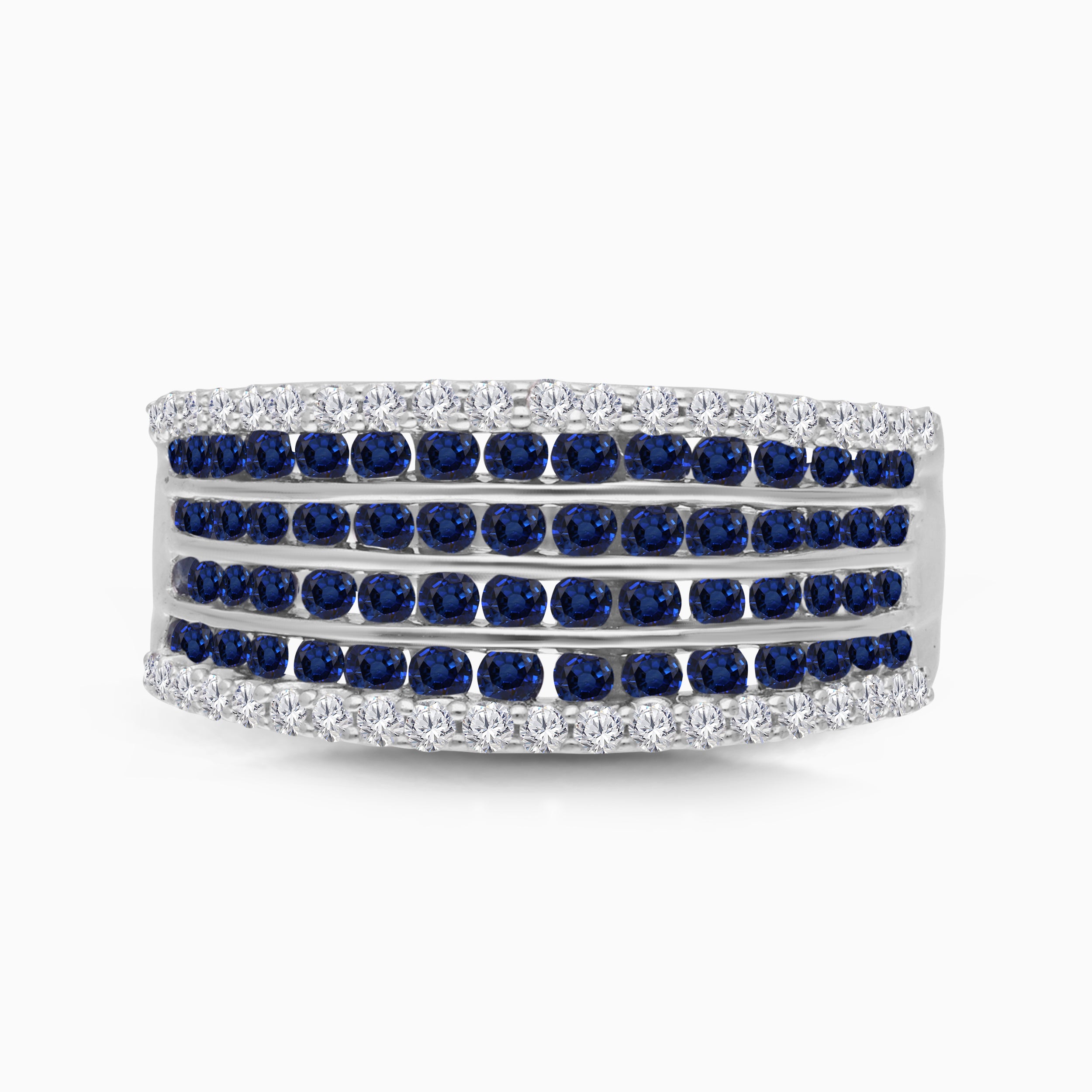 Blue Sapphire & Diamond Trails Band