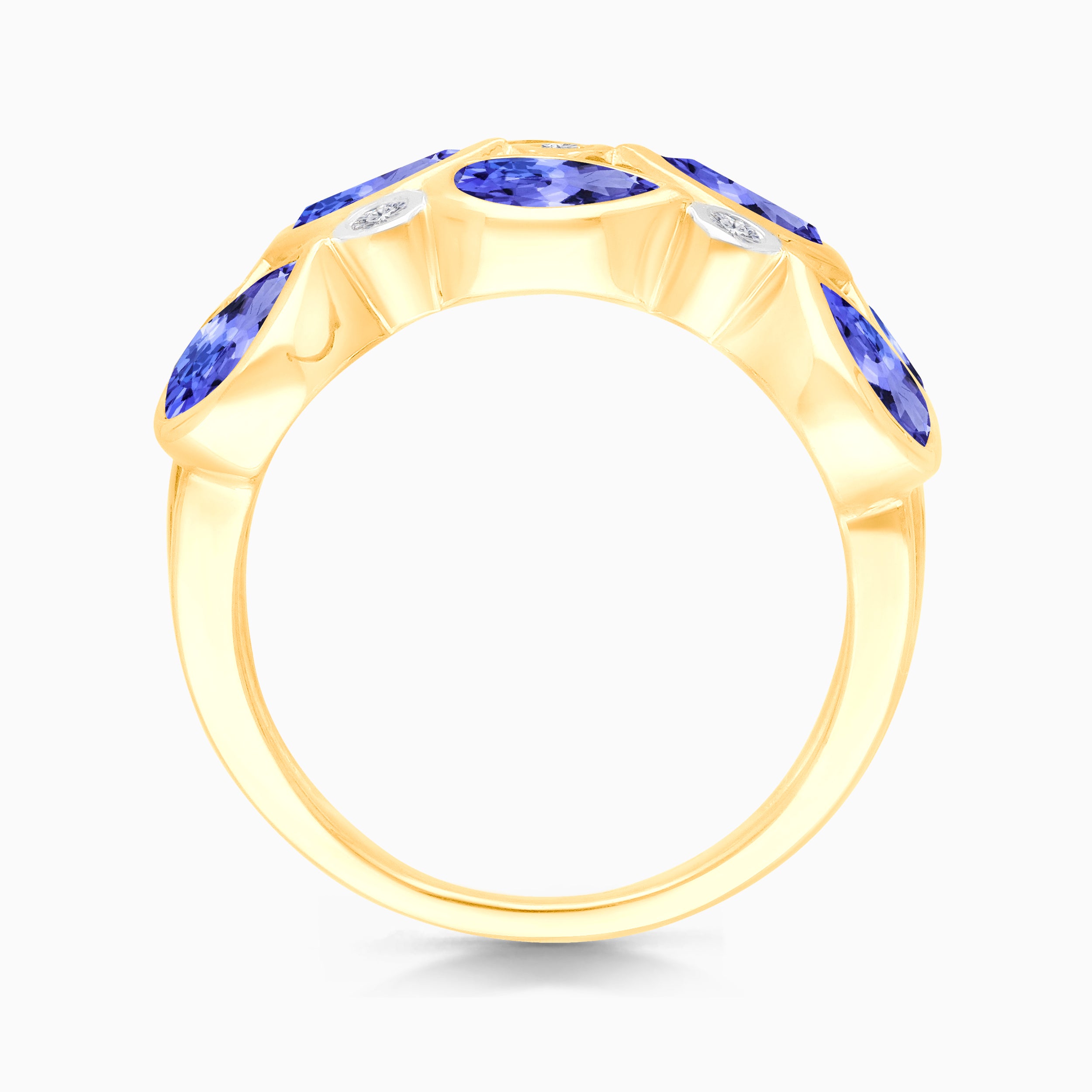 Tanzanite Reverse Tear Drop Stacking Band