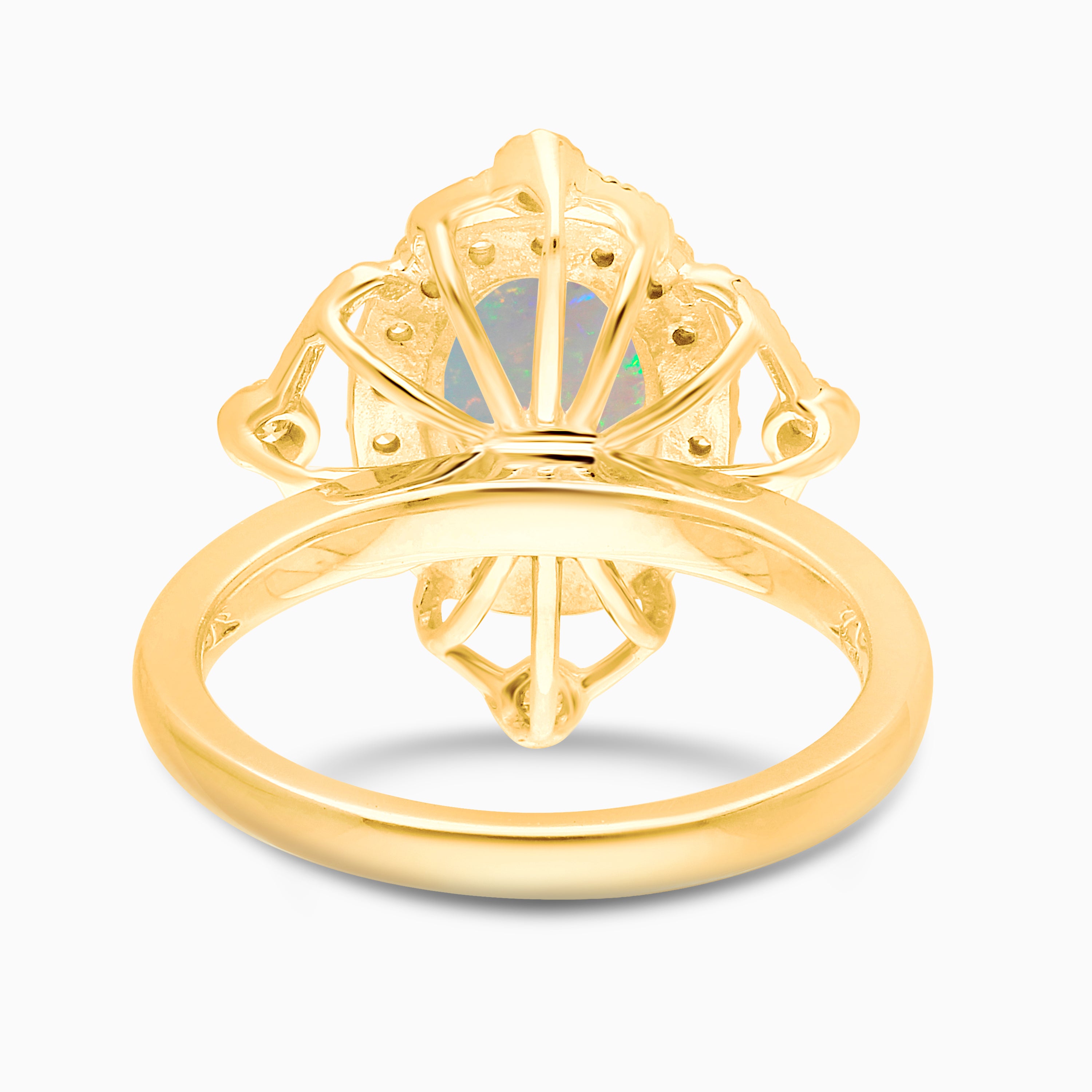 Vintage Frame Opal & Diamond Ring