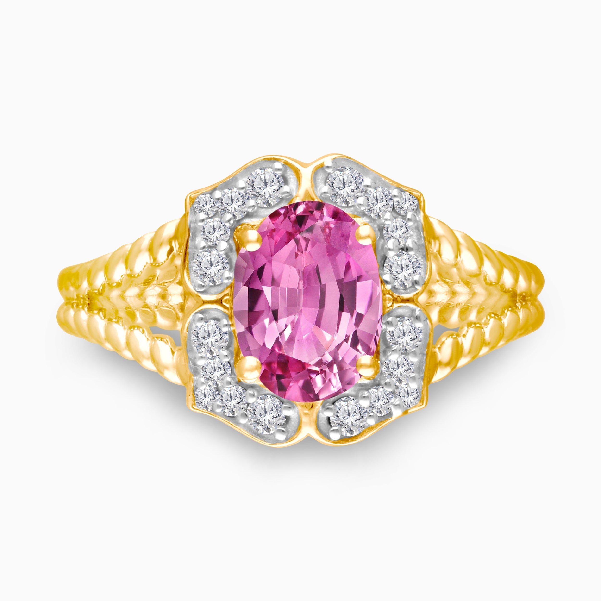 Bloom Pink Sapphire & Diamond Ring Pink Sapphire