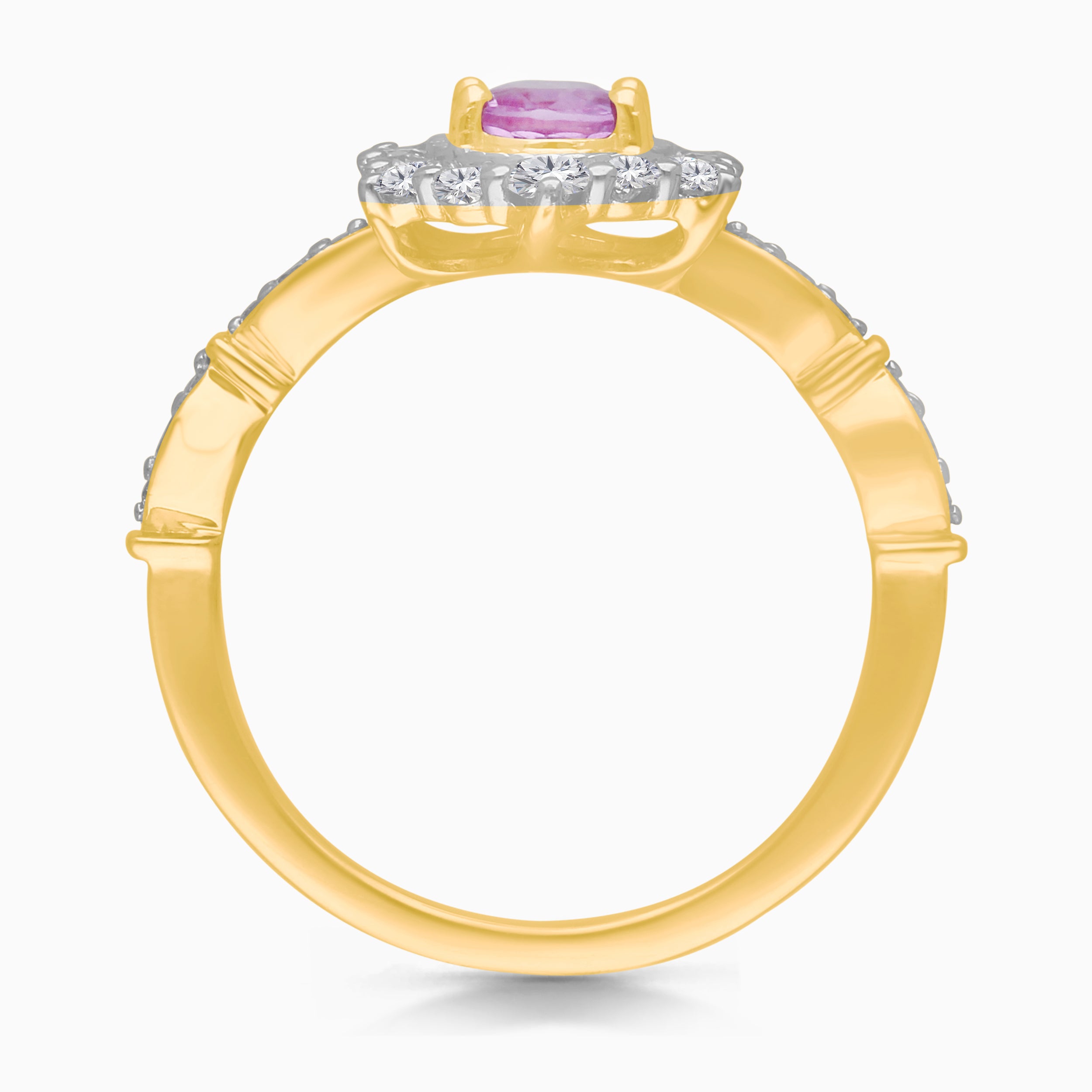 Morning Rose Halo Ring