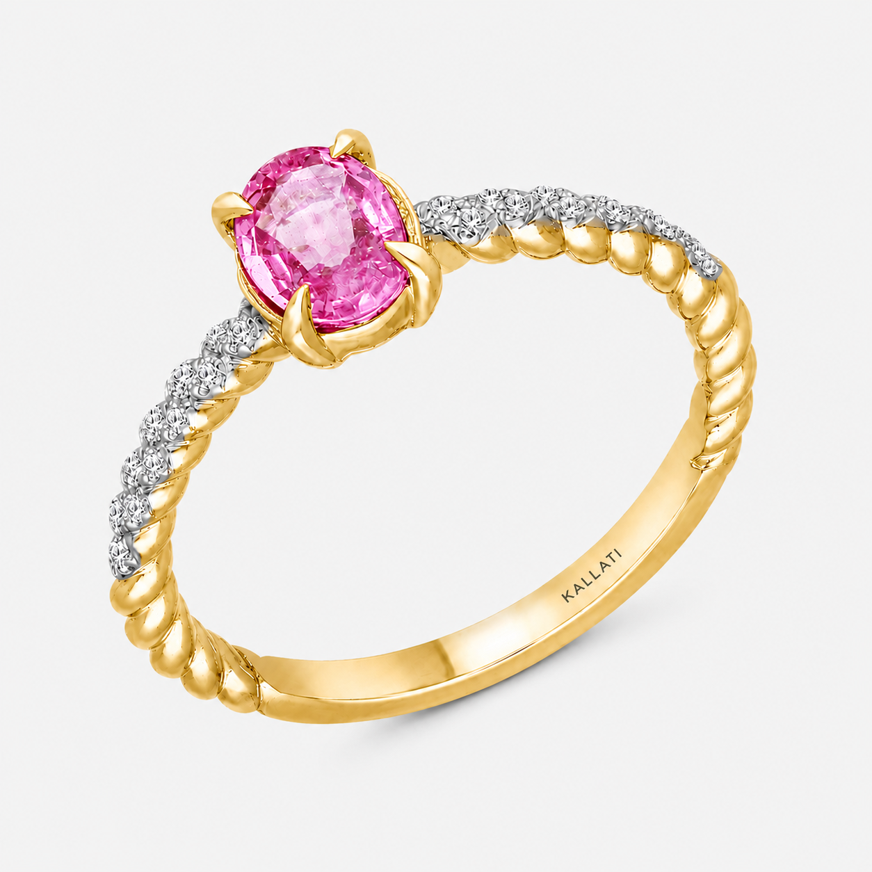 Pretty in Pink Diamond Ring Pink Sapphire