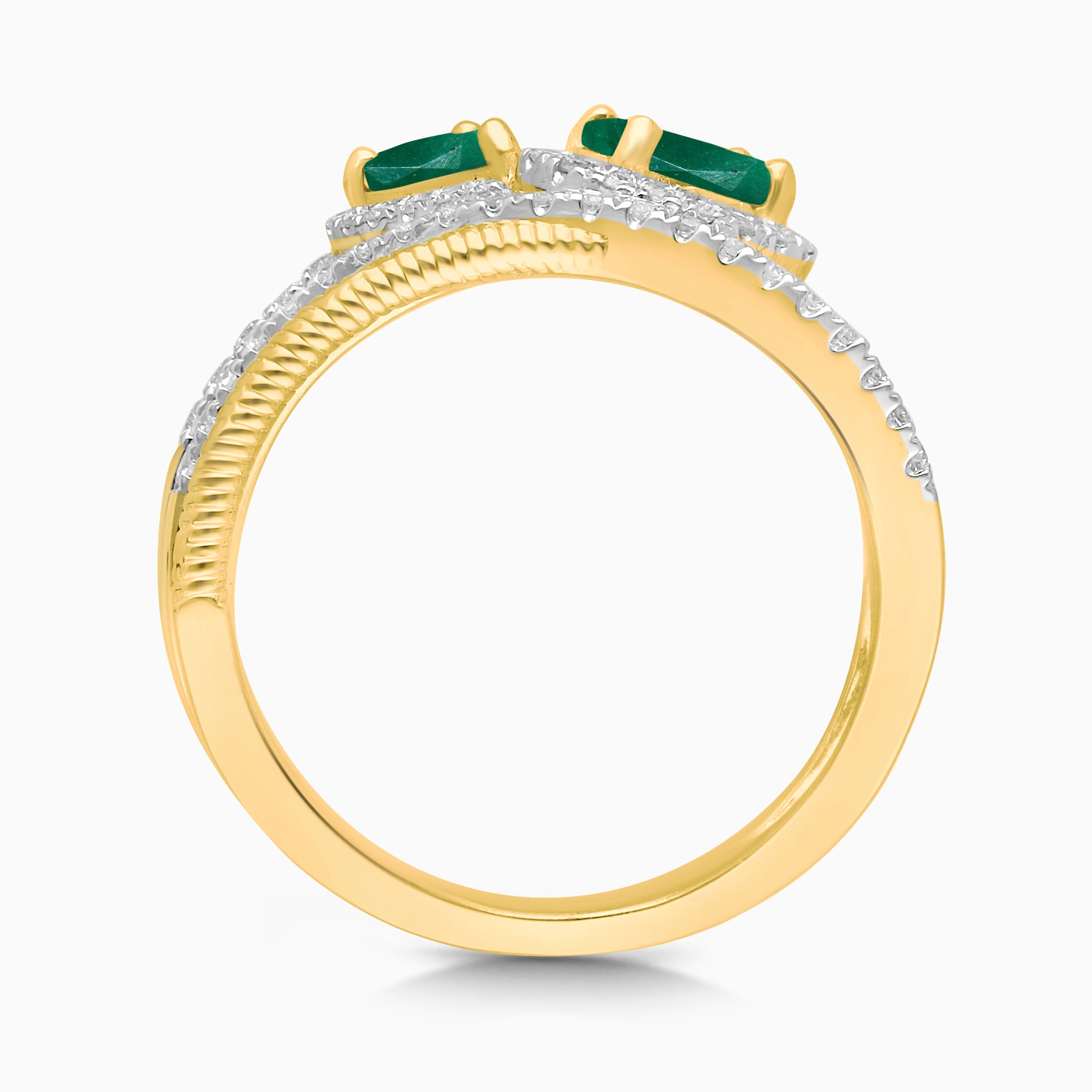 Ouroboros Emerald & Diamond Ring