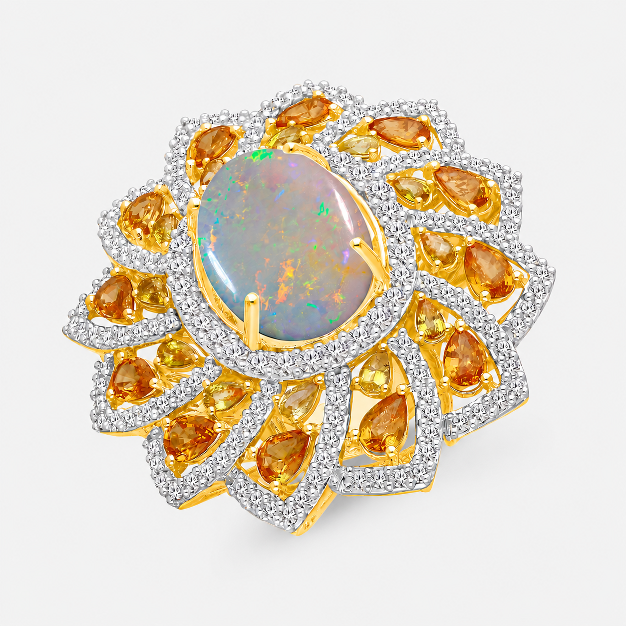 Marigold Opal & Sapphire Ring Bespoke