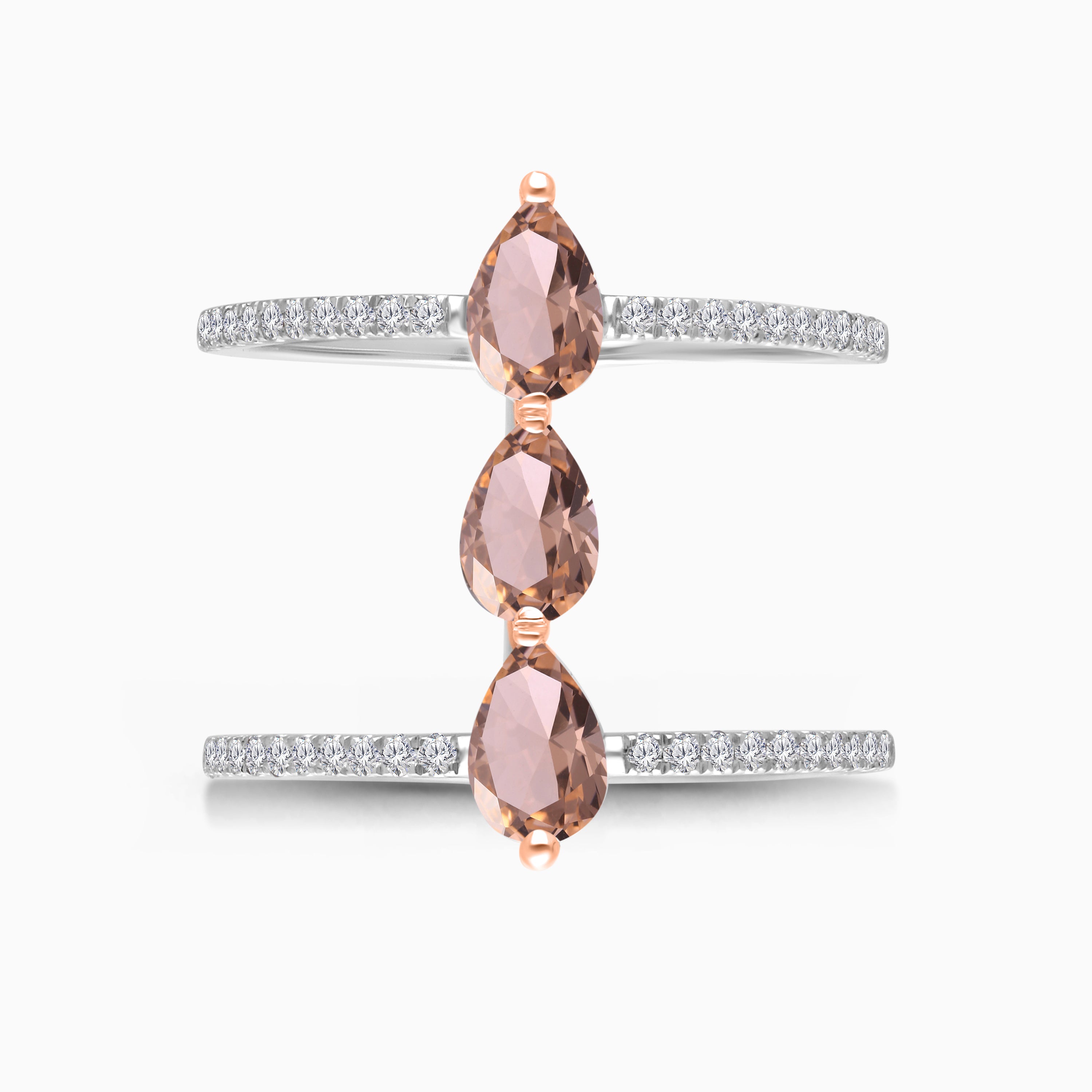 Tear Drop Morganite Fashion Ring