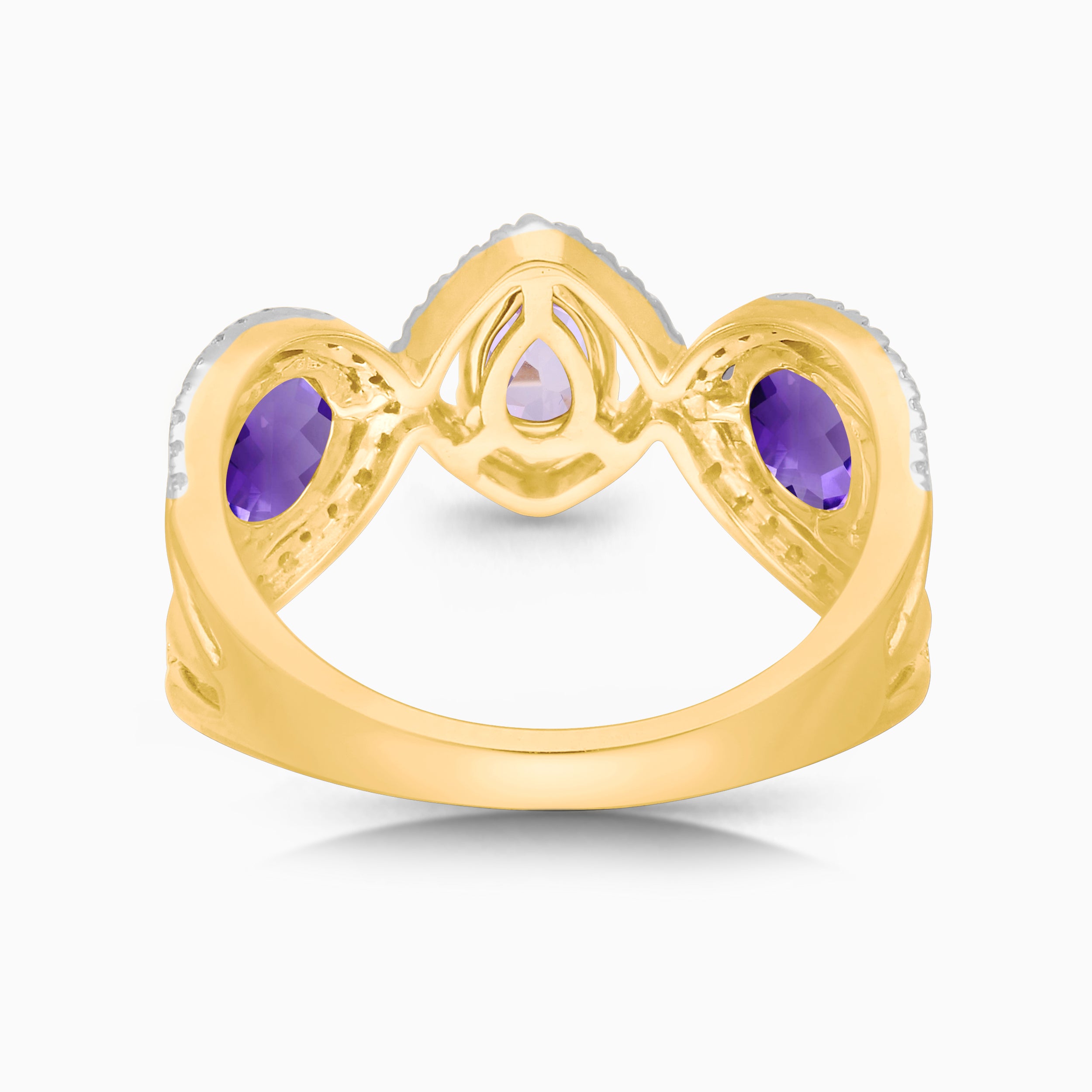 Tiara Amethyst & Diamond Ring