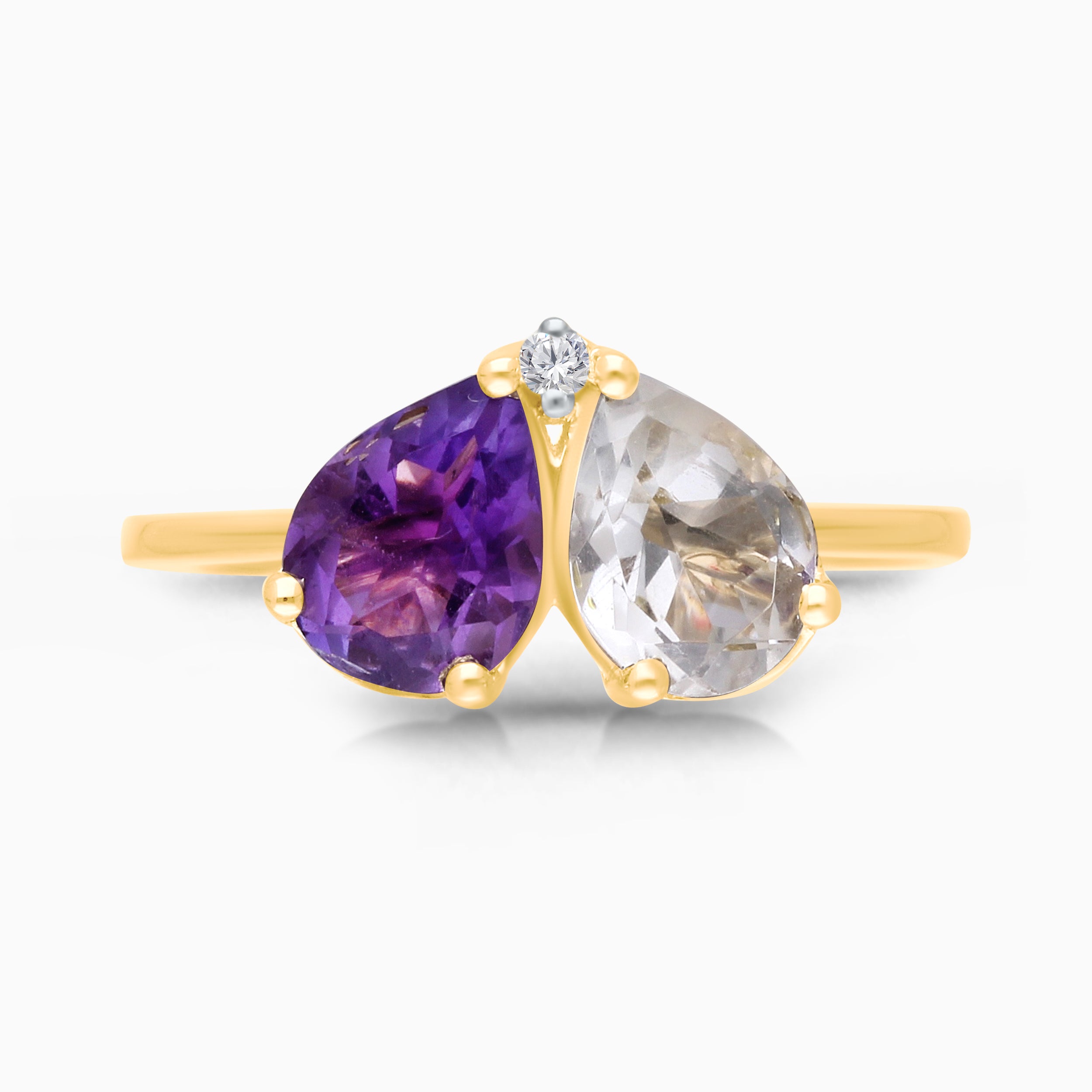 Perfect Pear Amethyst Ring