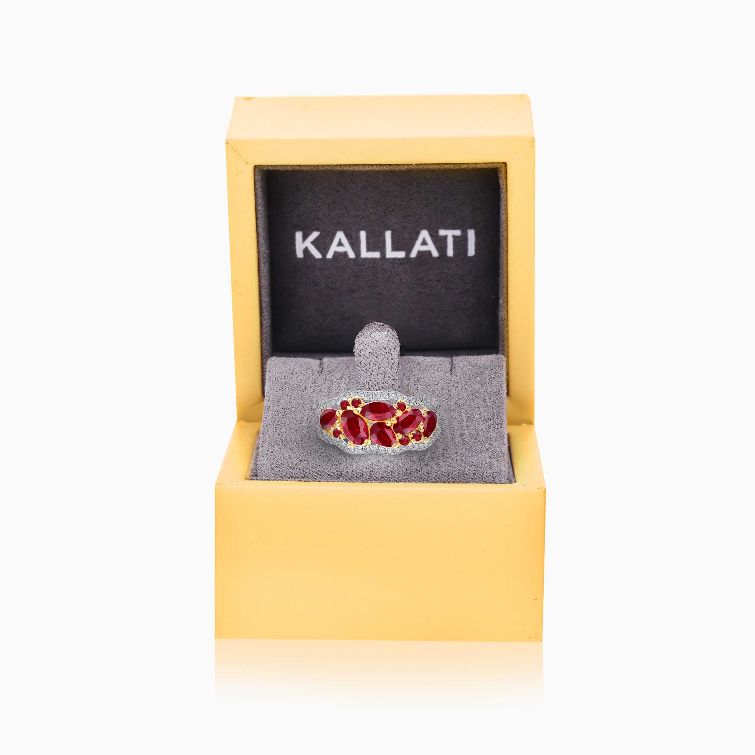 Ruby & Diamond Mosaic Ring