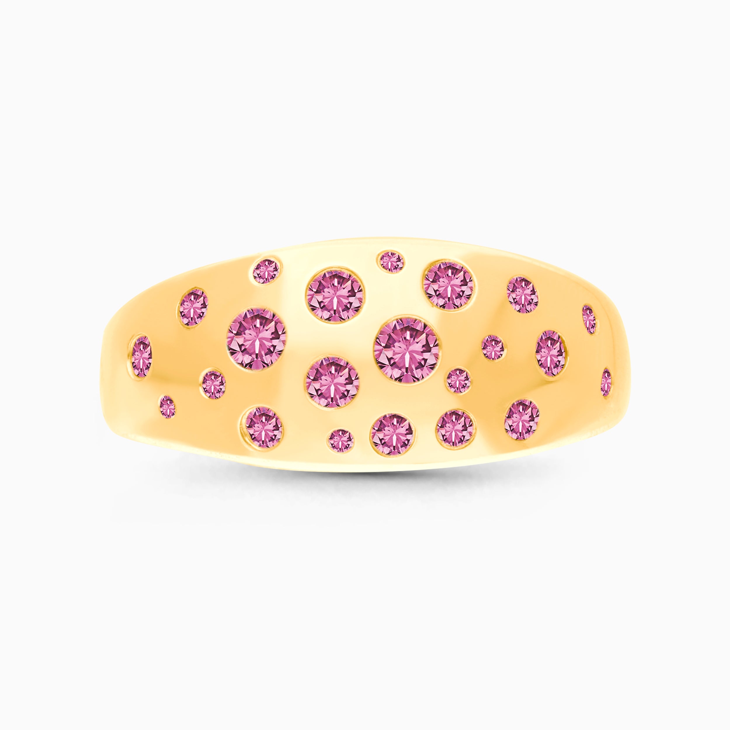 Blossoming Bubbles Pink Sapphire Band