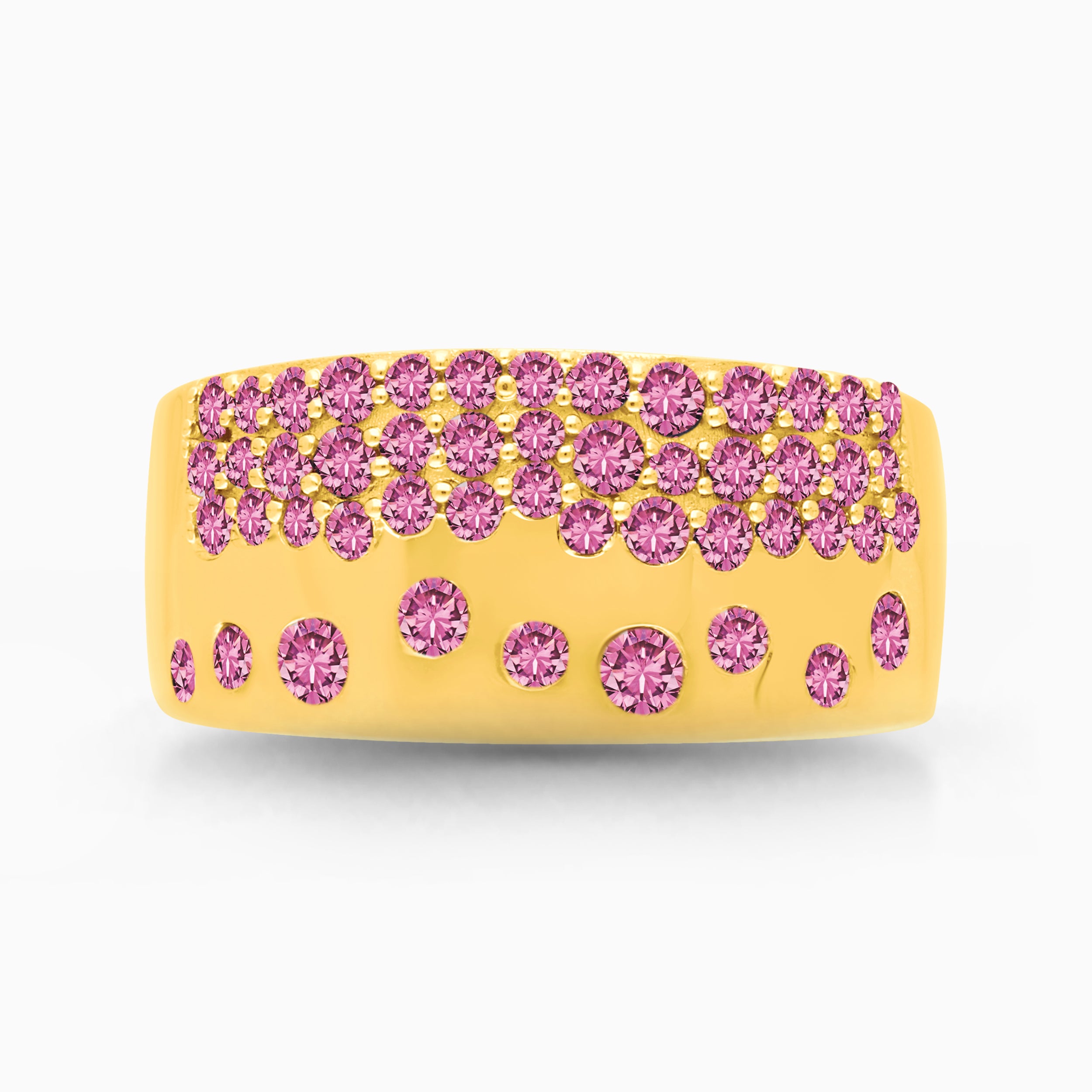 Elongated Pink Sapphire Bubble Band