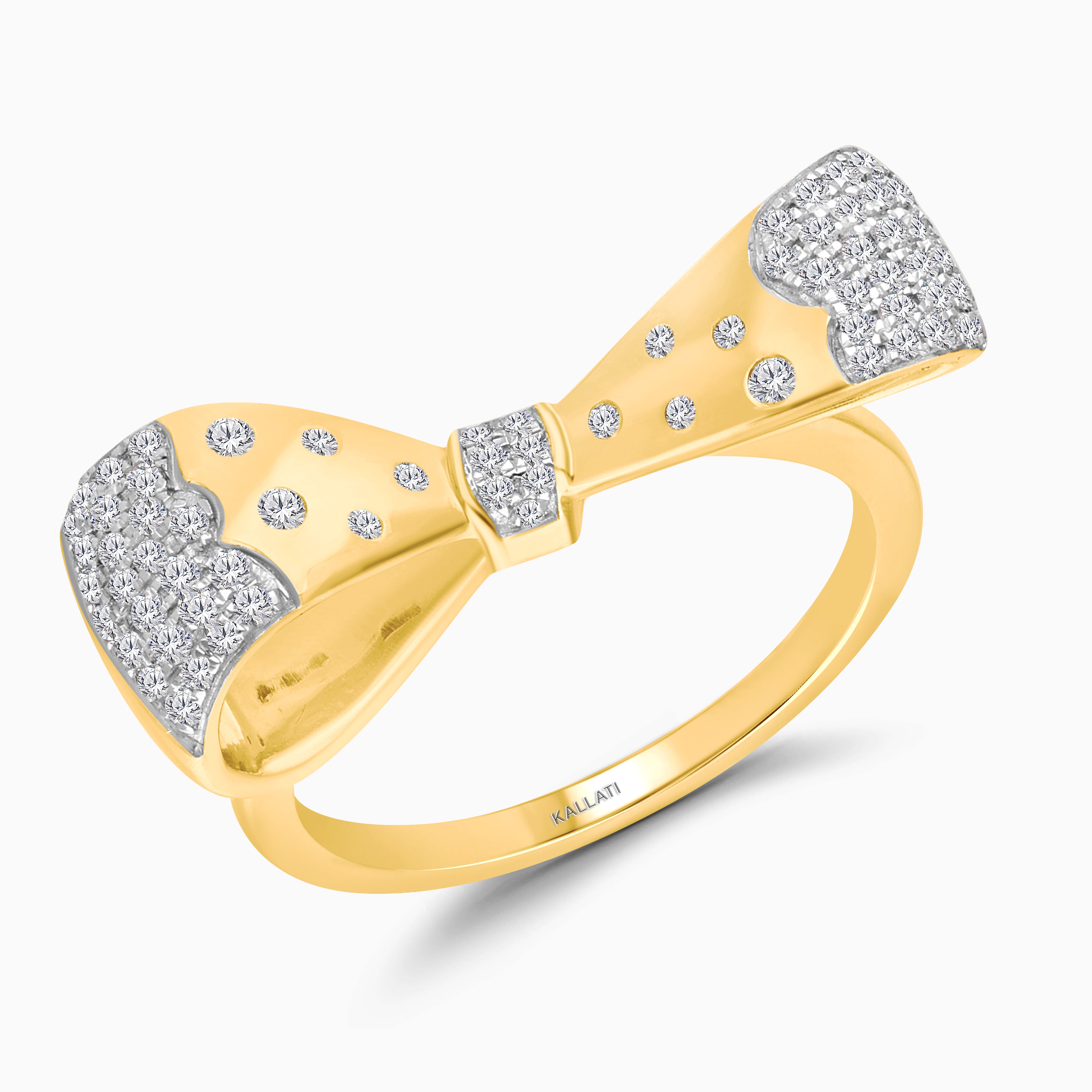 Diamond Bubble Bow Ring