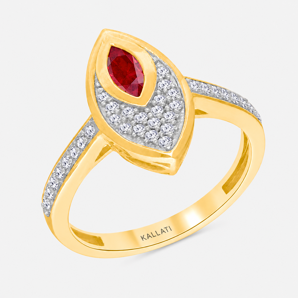 Dual Marquise Ruby & Diamond Ring Ruby