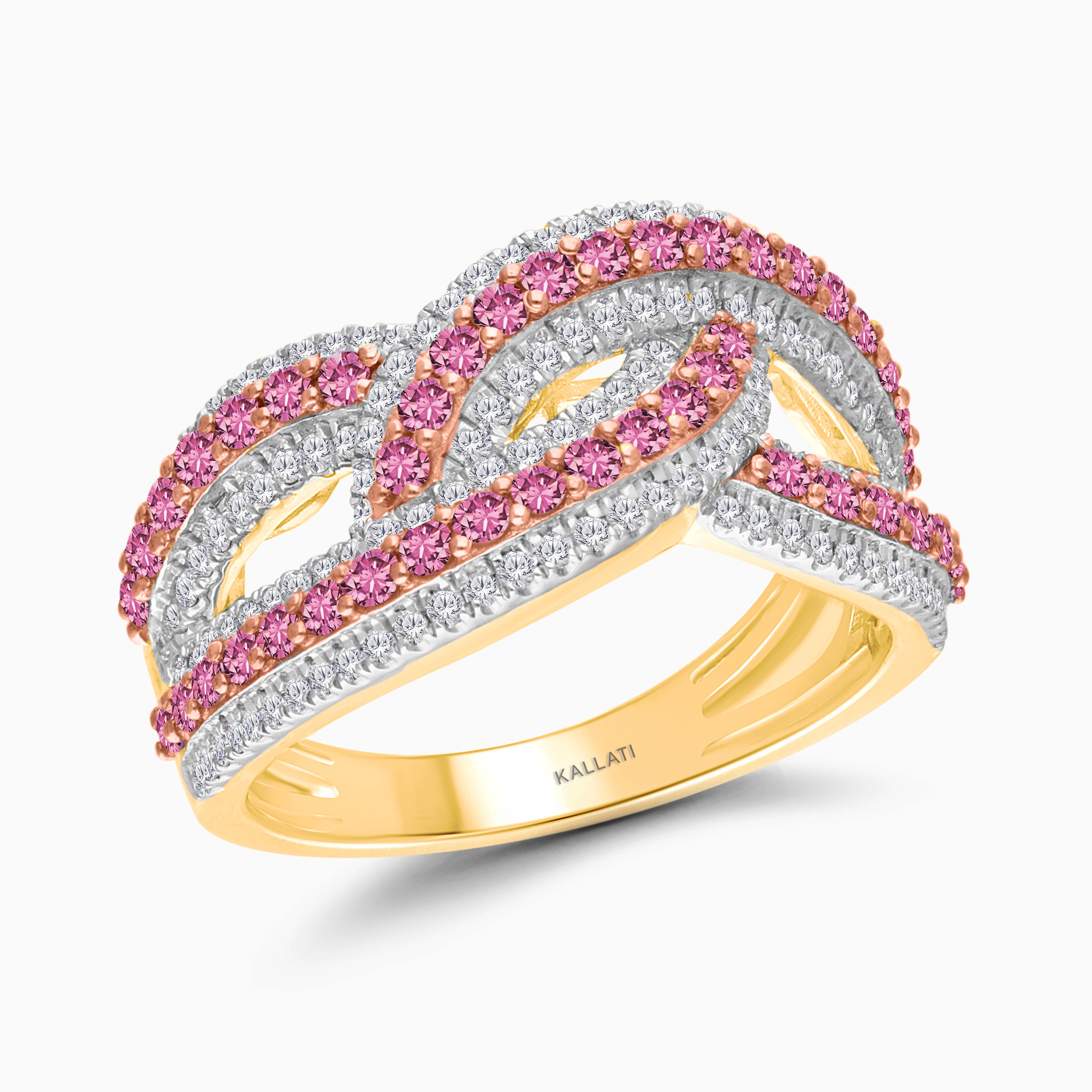 Infinity Pink Sapphire & Diamond Ring