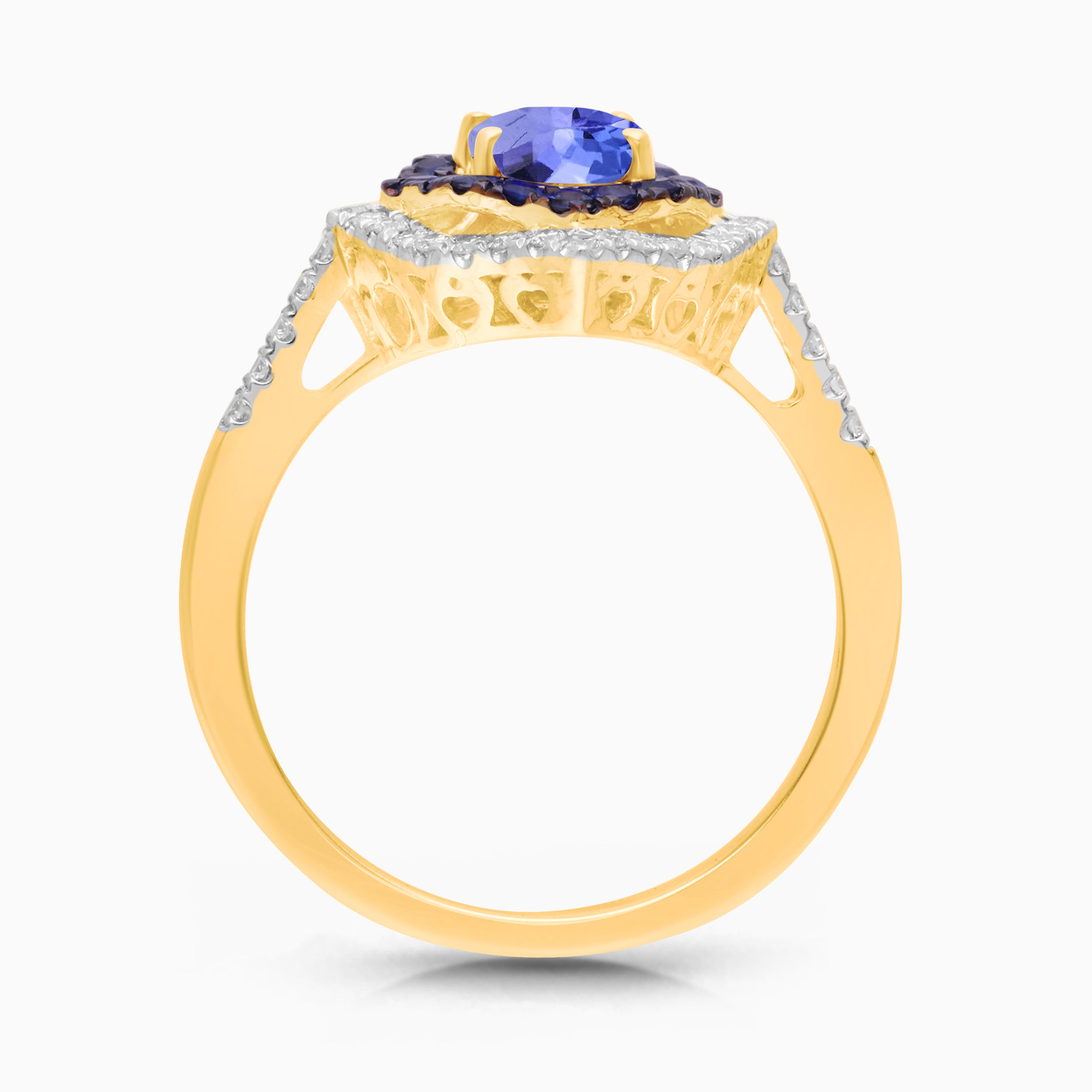 Violet Radiance Tanzanite & Sapphire Ring