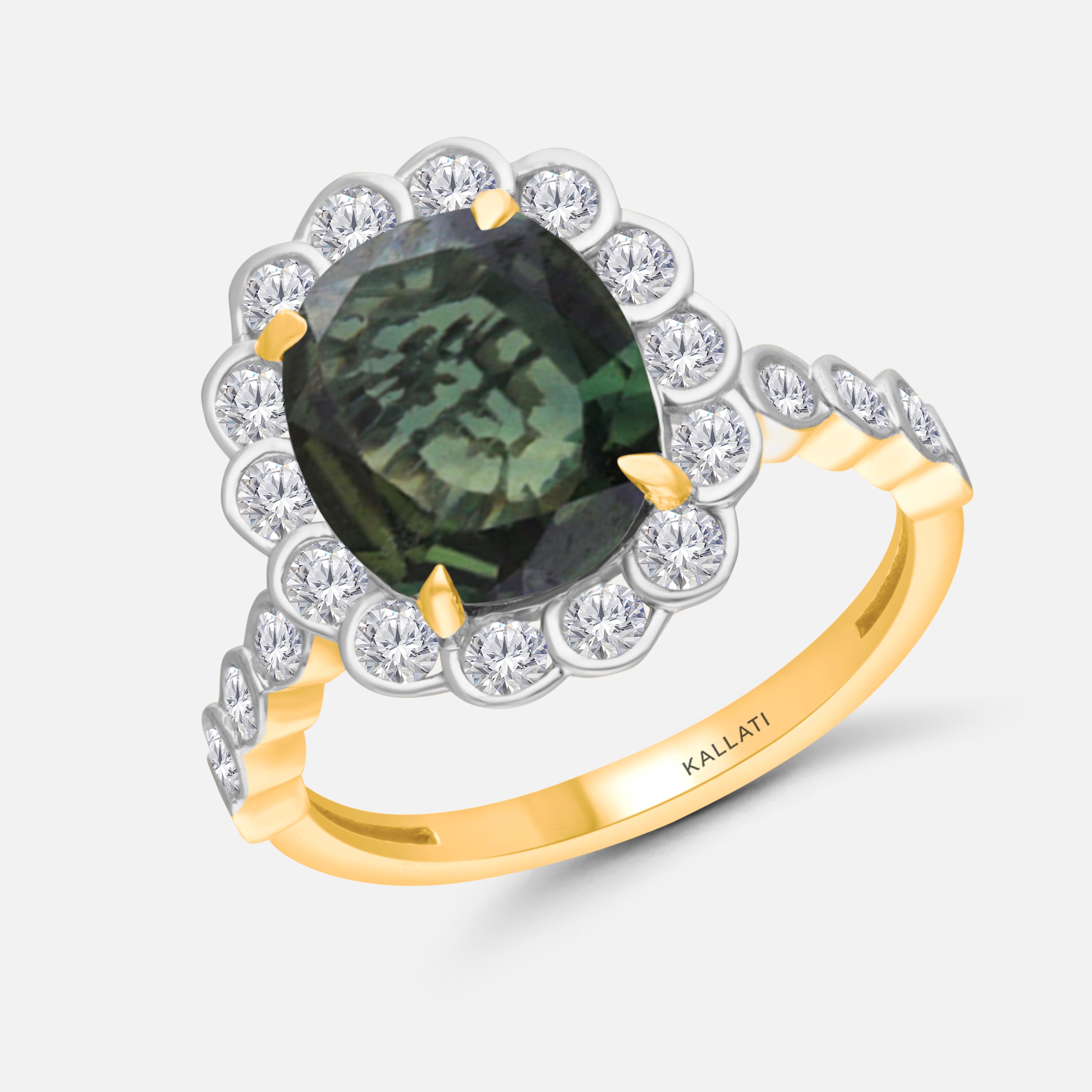 Grand Gladiolus Sapphire & Diamond Ring