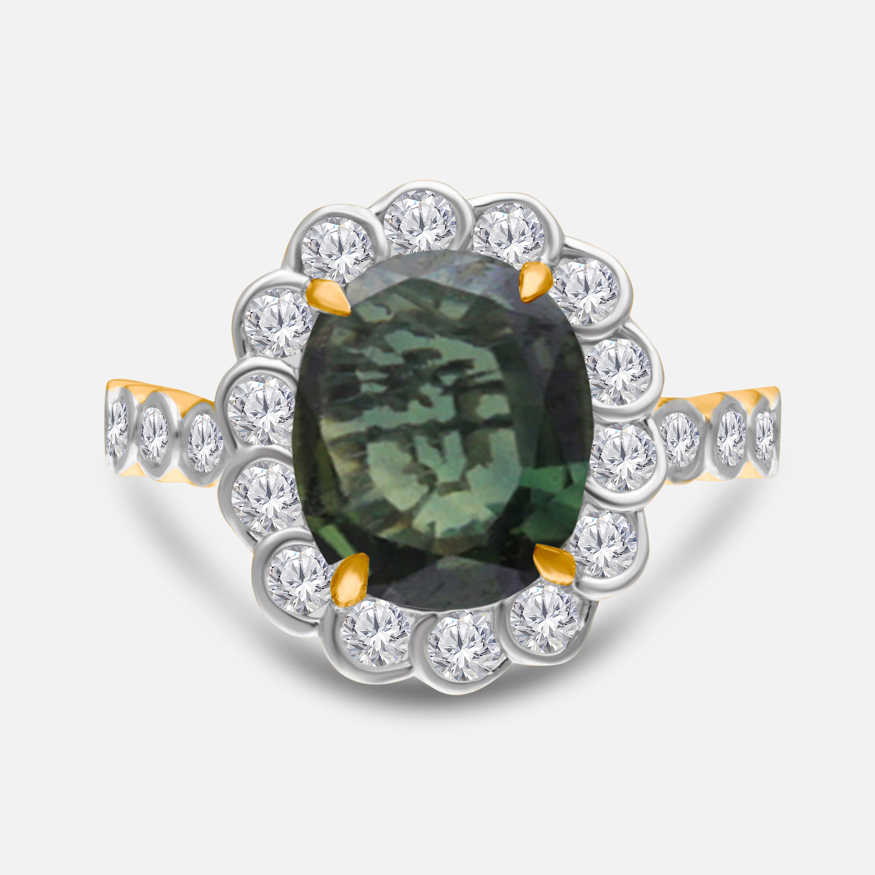 Grand Gladiolus Sapphire & Diamond Ring