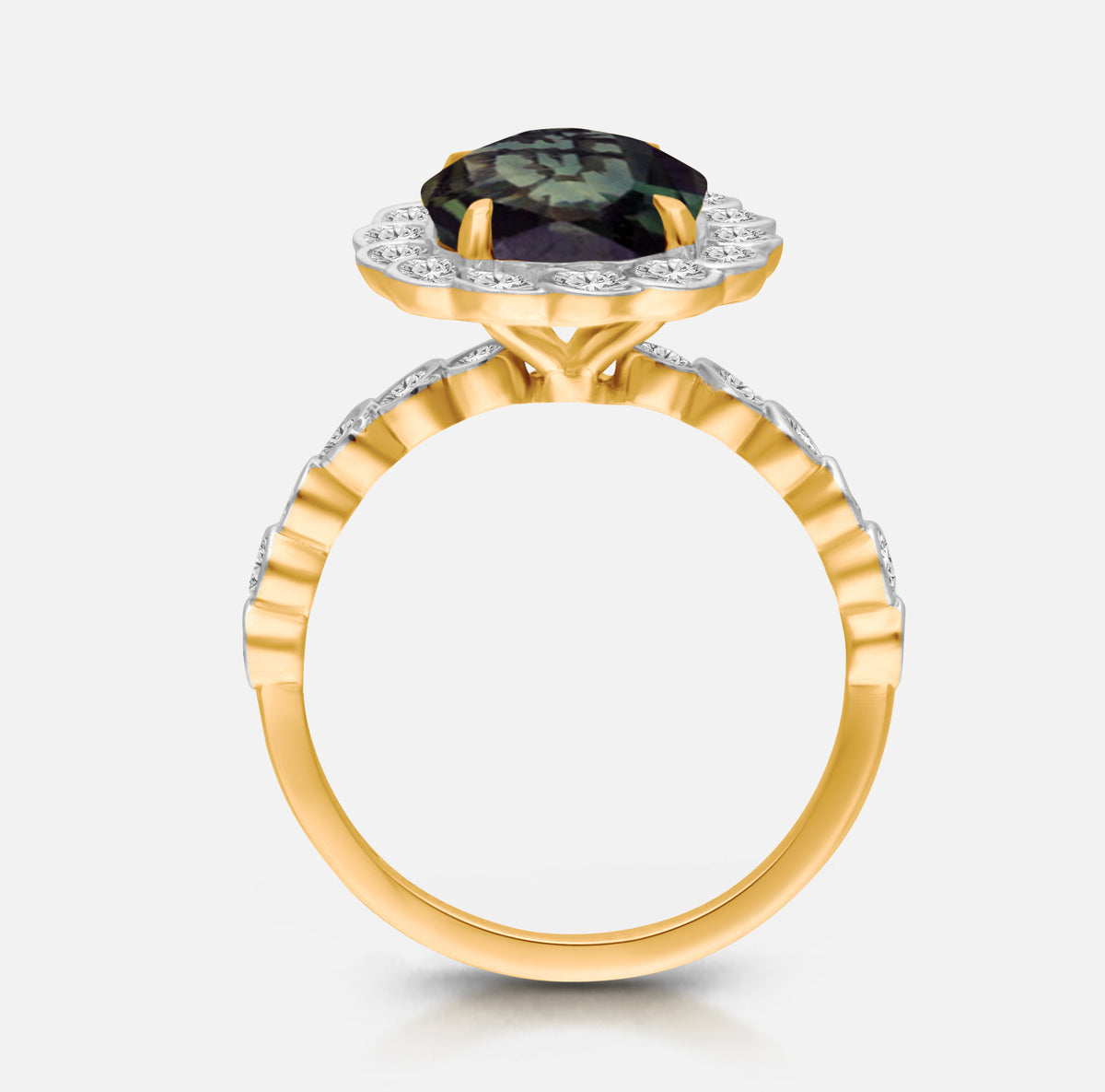 Grand Gladiolus Sapphire & Diamond Ring