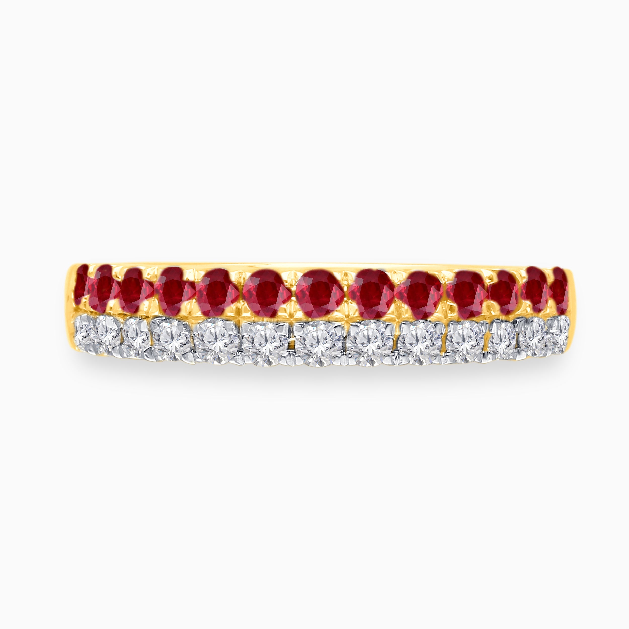 Ruby & Diamond Pave Band