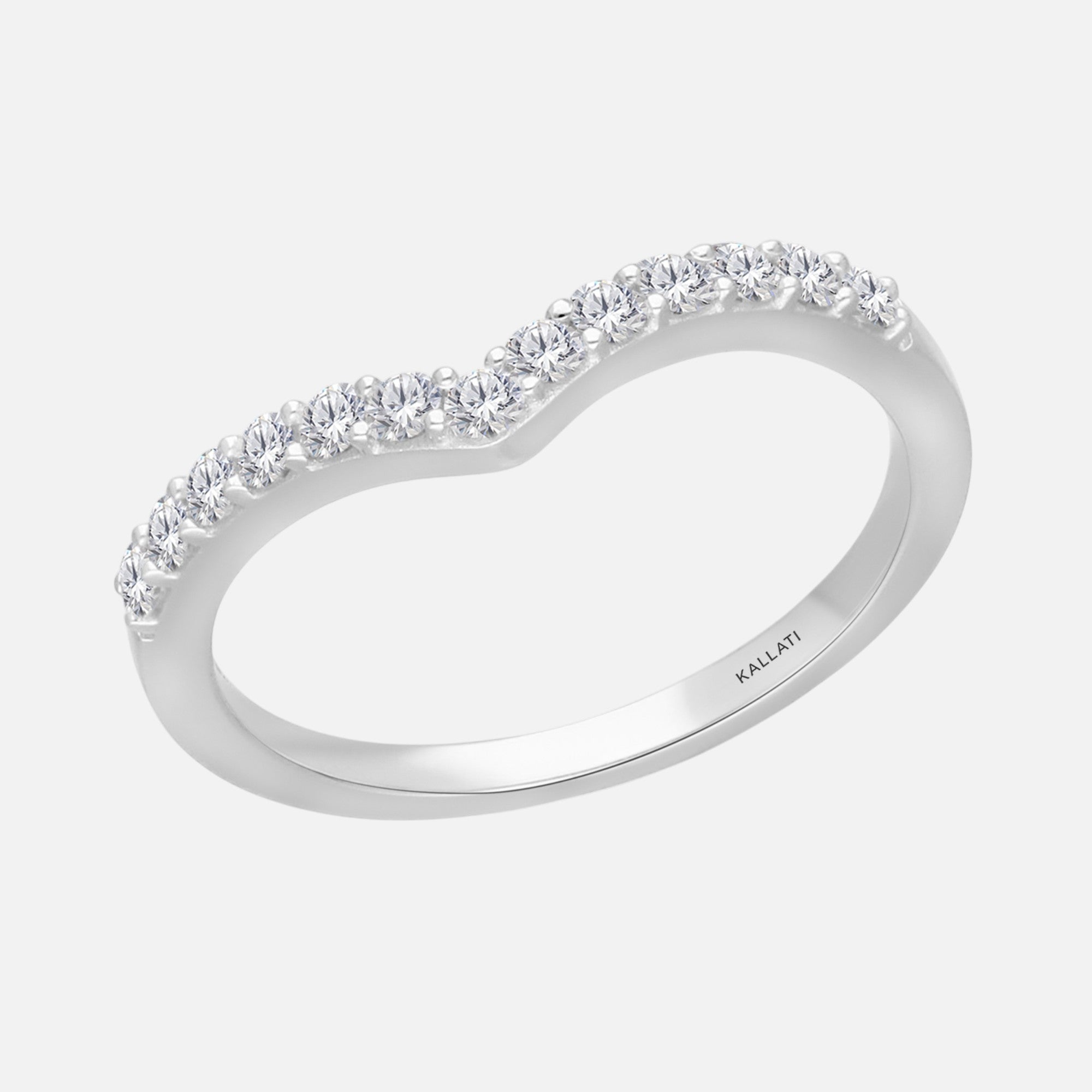 Diamond Wave Ring White Diamond