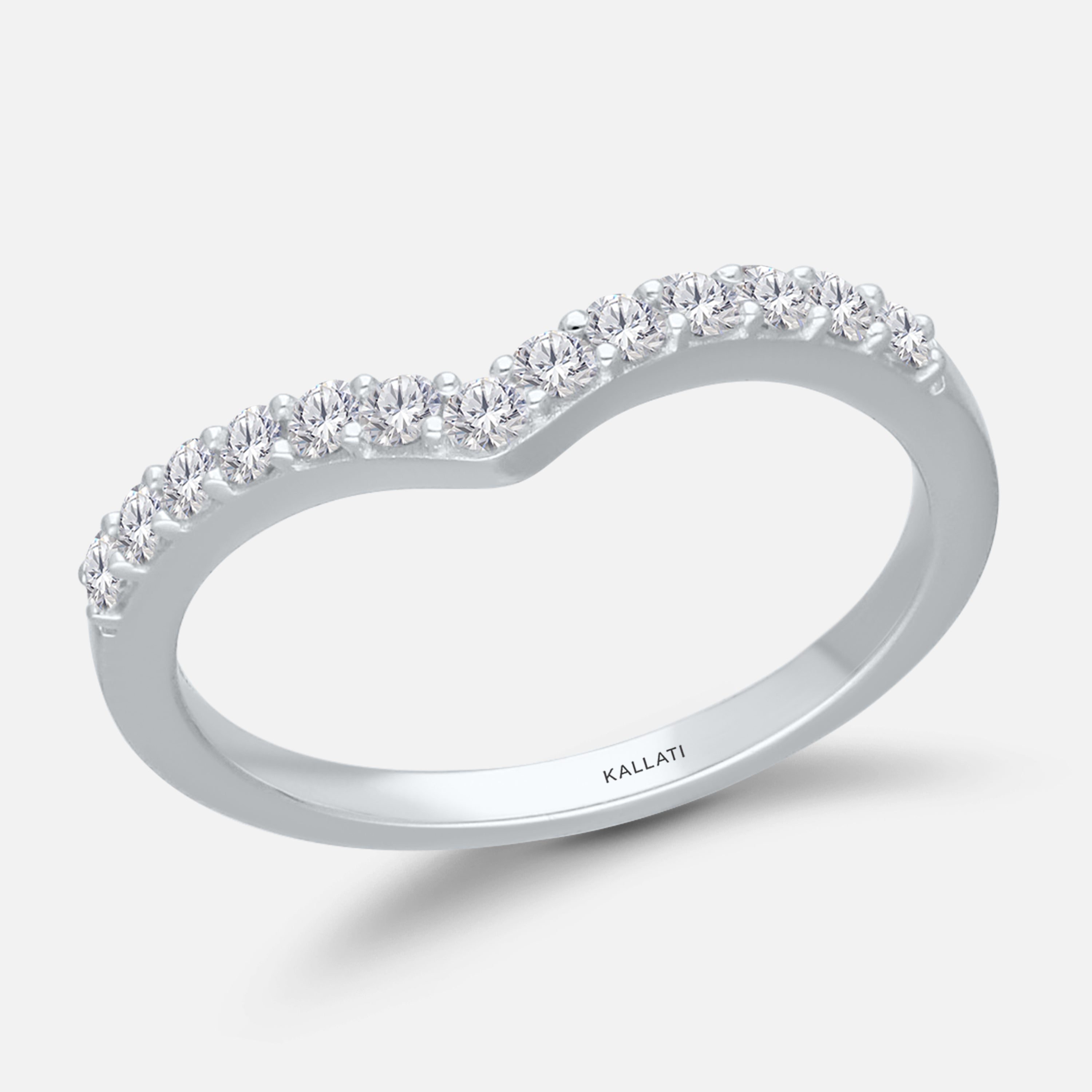 Diamond Wave Ring White Diamond