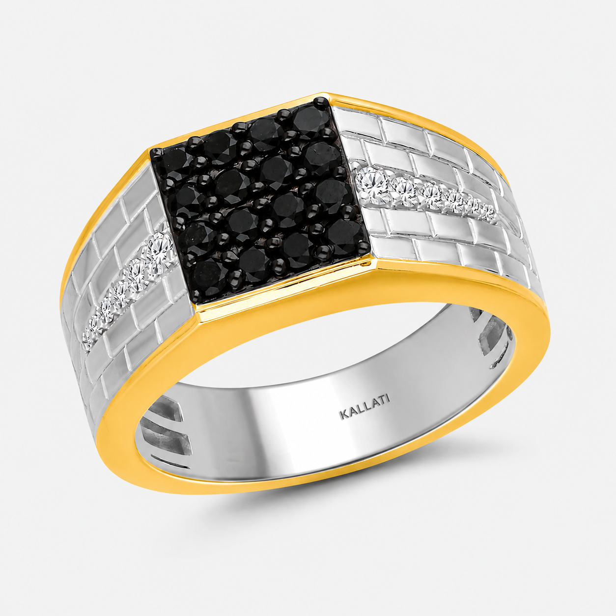 Black Diamond Armored Signet Ring Black_Diamond