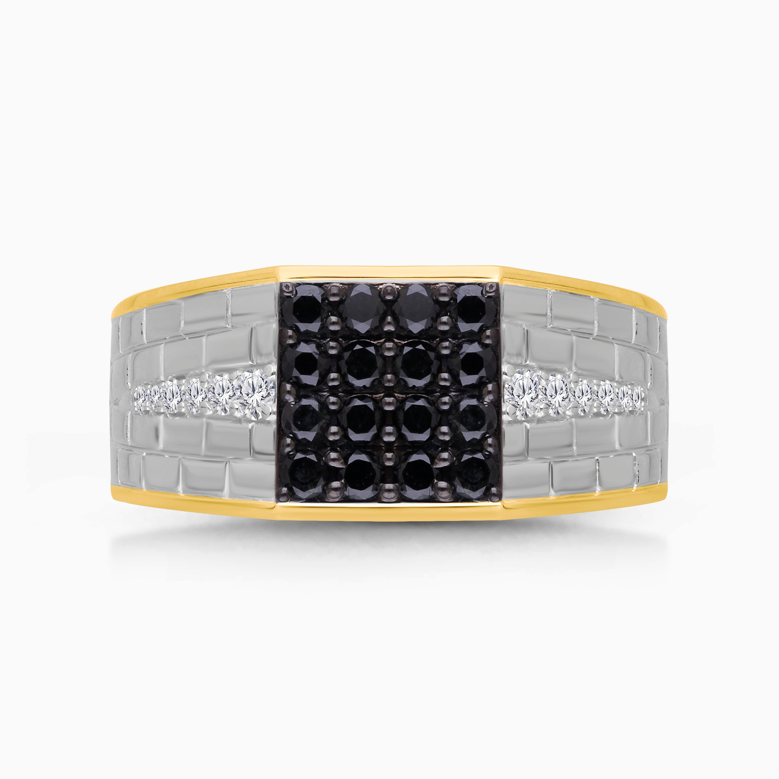 Black Diamond Armored Signet Ring