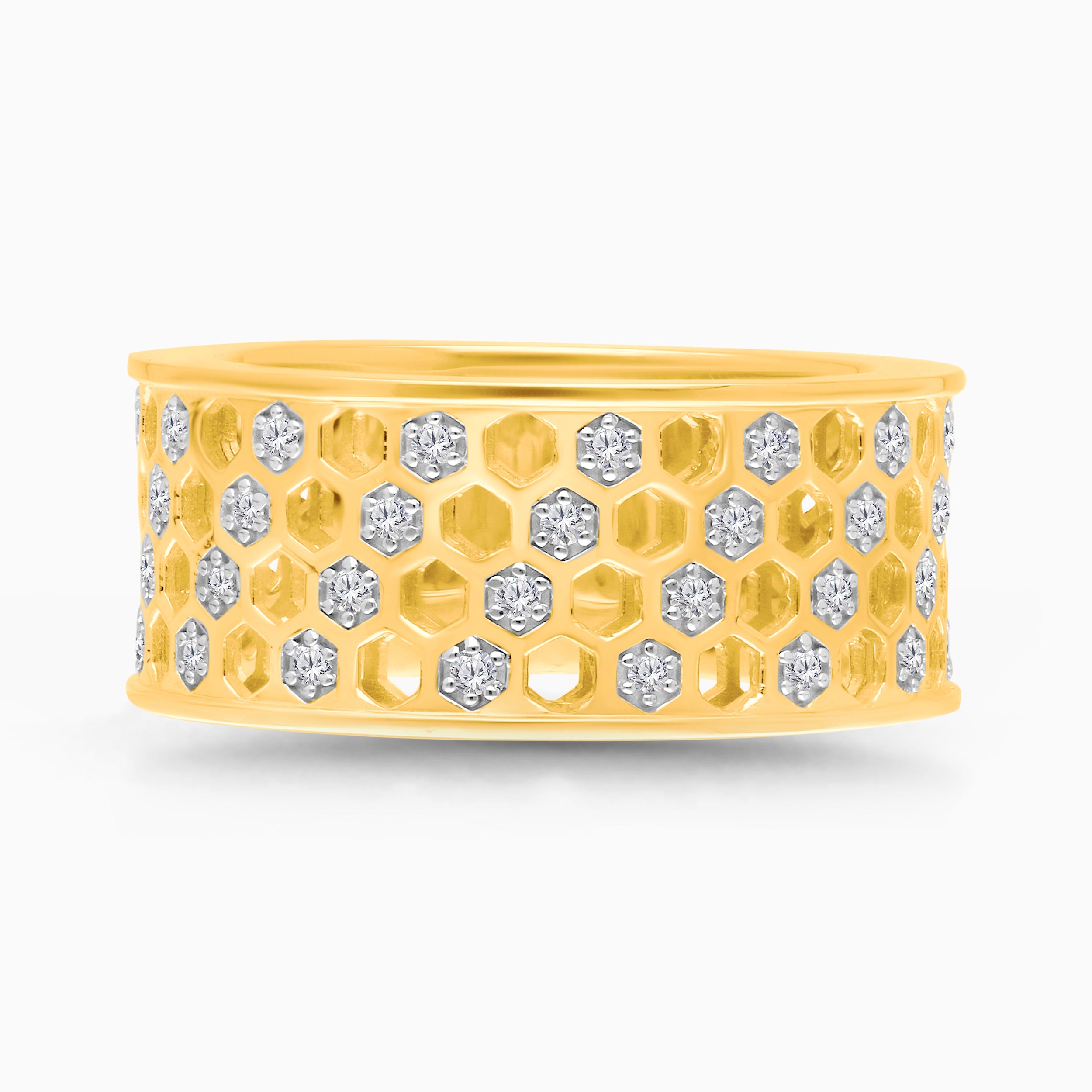 Honeycomb Men's Wedding Band